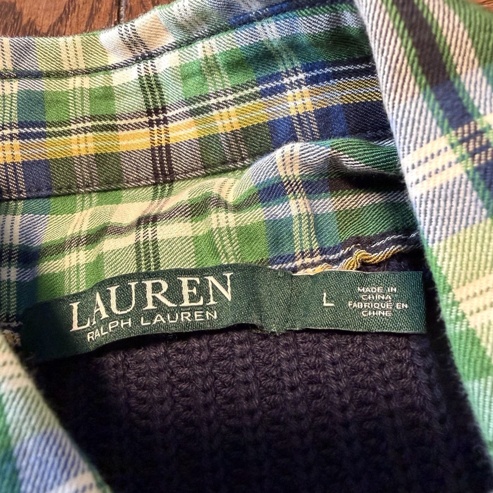 Ralph Lauren Lauren Ralph Lauren Layered Sweater Plaid Woman’s Size Large Knit Long Sleeve Size L / US 10 / IT 46 - 3 Thumbnail