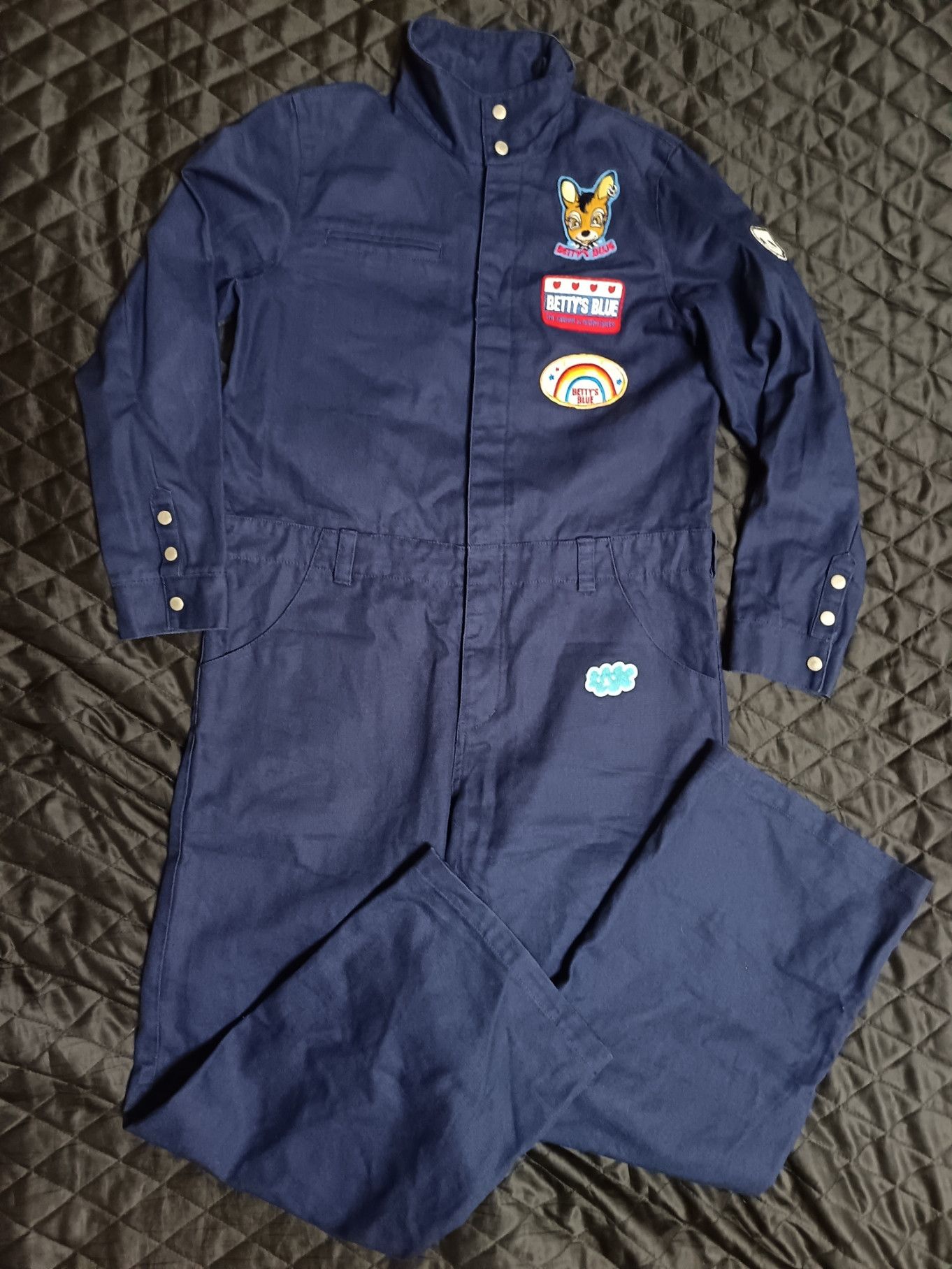 Japanese Brand Betty's Blue Shinji Abe Sukeban Cute Jumpsuit Coveralls Size 25" / US 0 / IT 36 - 1 Thumbnail