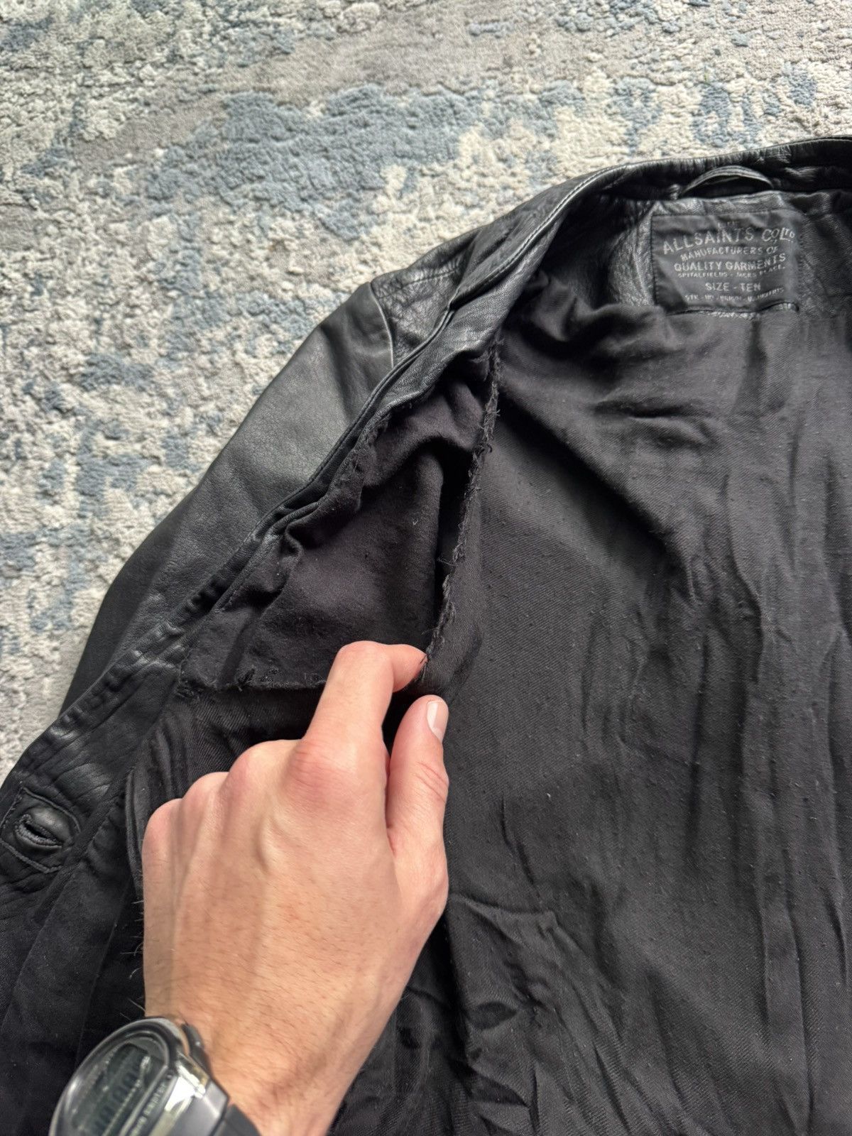 Allsaints Allsaints Avantgarde Ashlar Leather jacket Size 10 Size M / US 6-8 / IT 42-44 - 7 Thumbnail