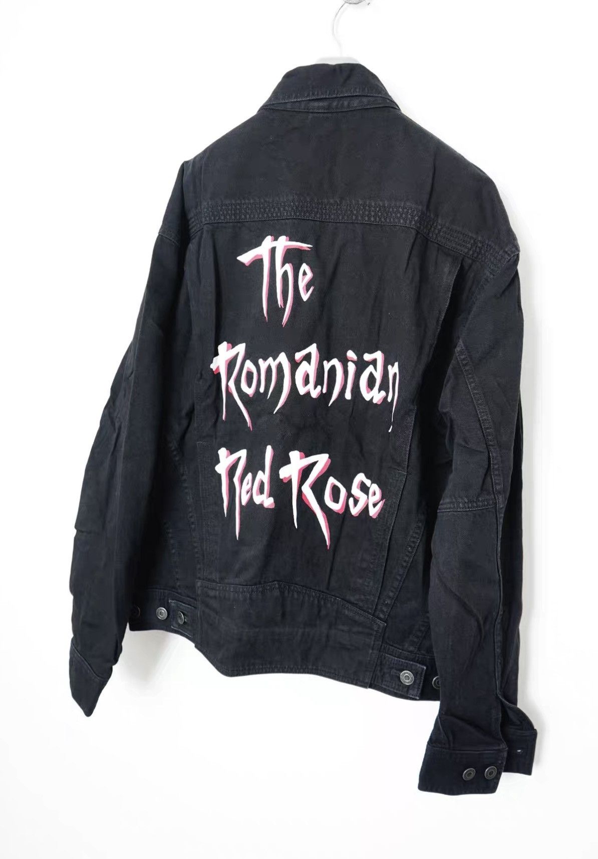 Iroquois Japan Iroquois Glitch Slogan Oversized Denim Jacket Size US S / EU 44-46 / 1 - 2 Thumbnail