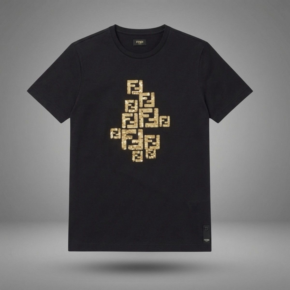 Fendi Fendi R I J.Goldstein FF Shiny Gold "Nero" T-Shirt — Size S Size US S / EU 44-46 / 1 - 1 Thumbnail