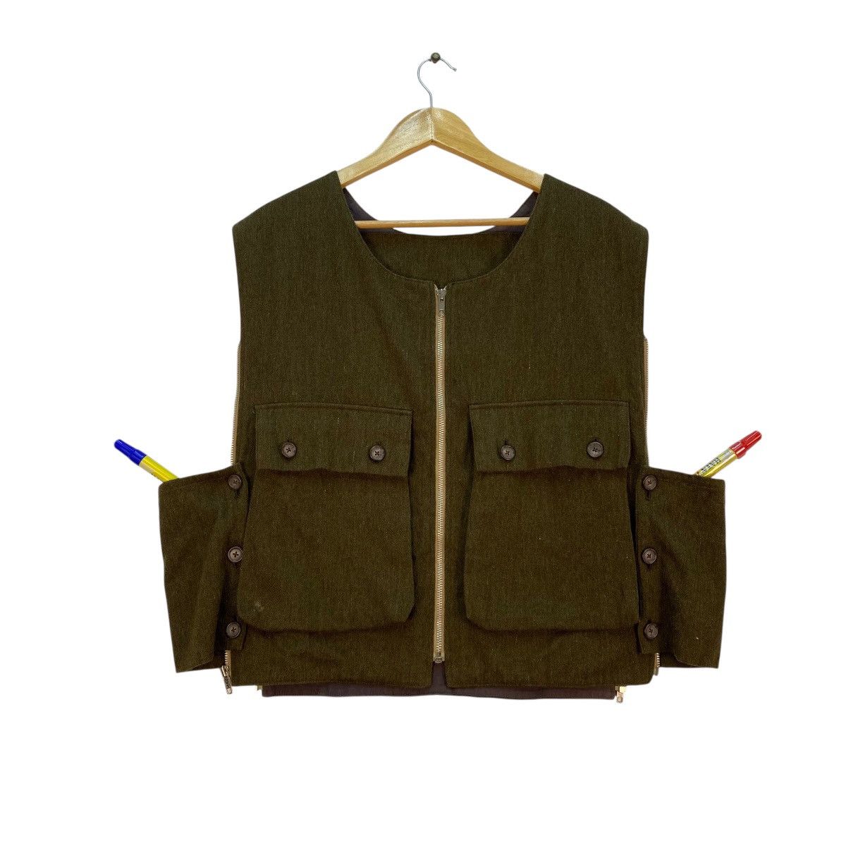 Yohji Yamamoto 🔥Yohji Yamamoto Ys Vest Wool Multi Pocket Size US M / EU 48-50 / 2 - 3 Thumbnail