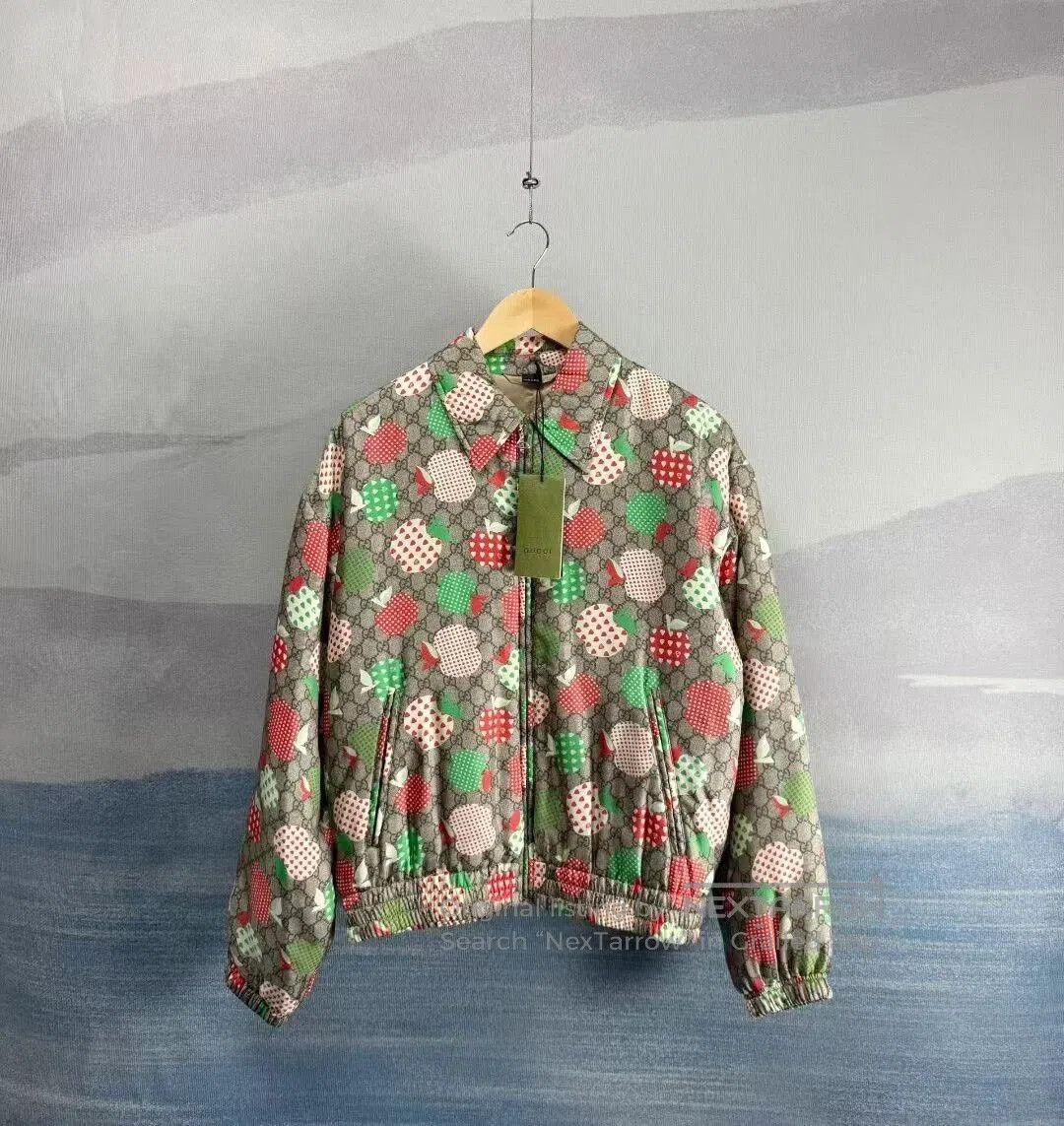 Gucci gucci apple print collared cotton jacket. Size US L / EU 52-54 / 3 - 1 Thumbnail