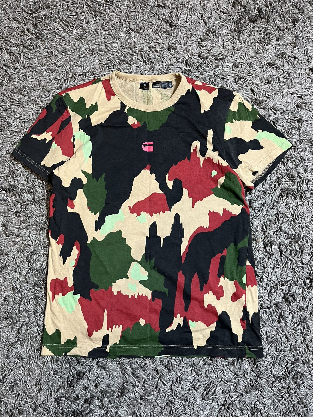 G-Star G STAR Y2K STYLE CAMO COTTON T-SHIRT Size US M / EU 48-50 / 2 - 1 Thumbnail