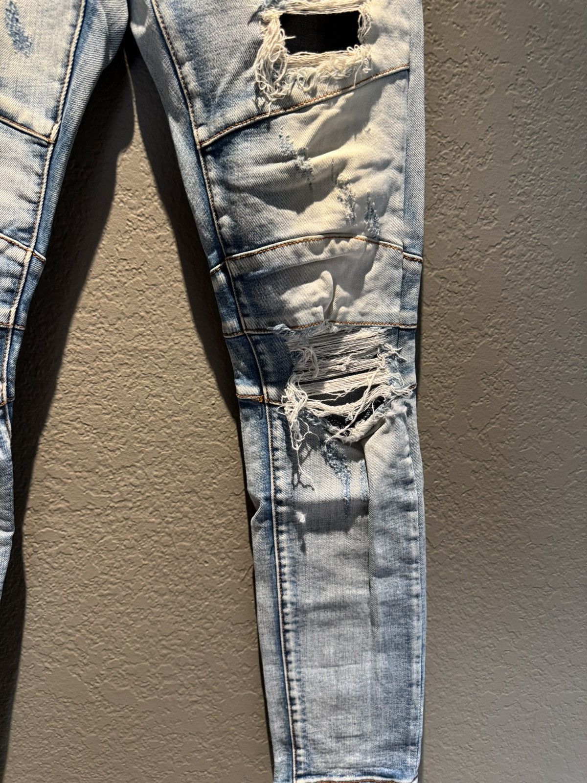 Crysp Denim Crysp Distressed Blue Biker Stitch Denim Size 30 Size US 30 / EU 46 - 5 Thumbnail