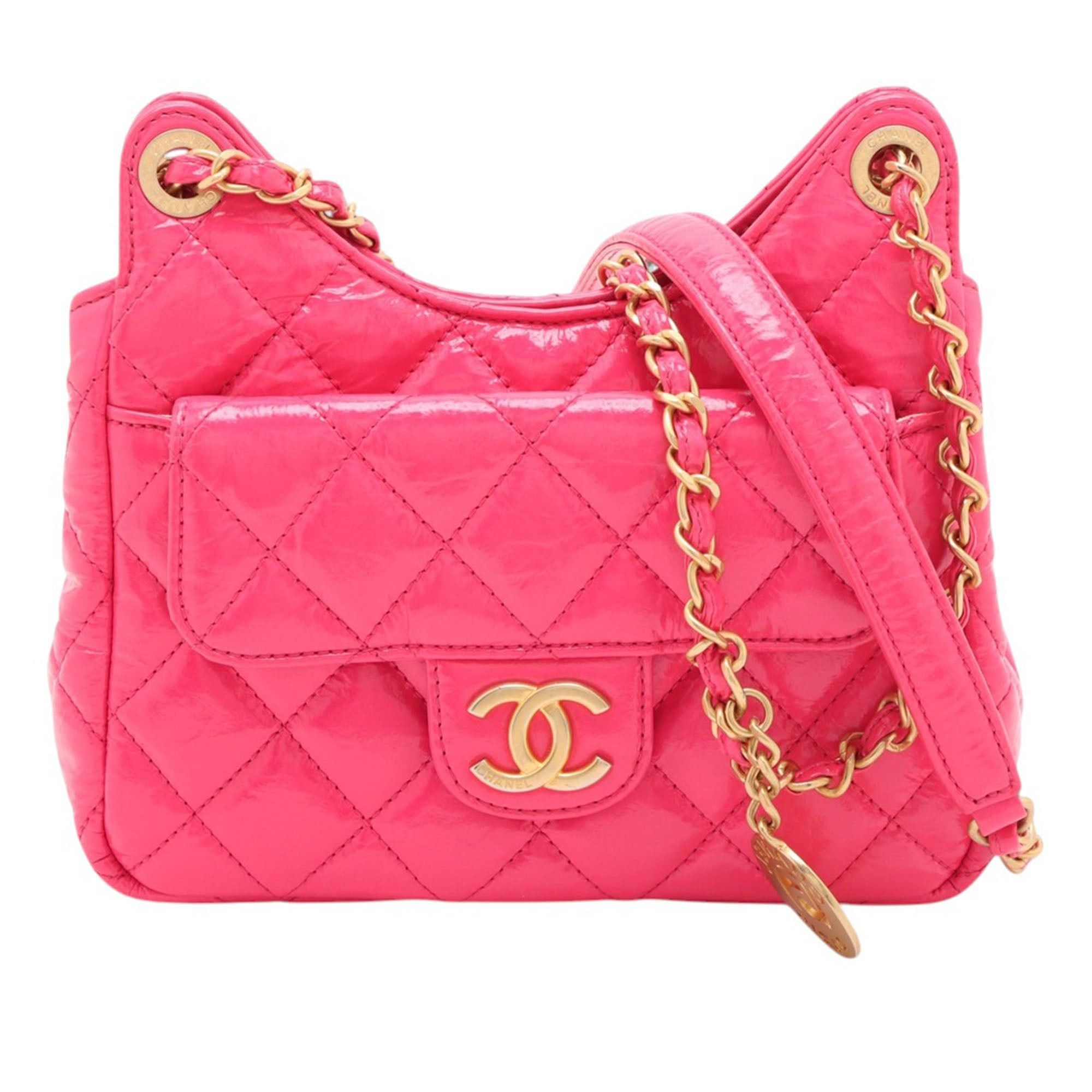 Chanel Medium Shiny Crumpled Calfskin Wavy CC Hobo Size ONE SIZE - 1 Thumbnail