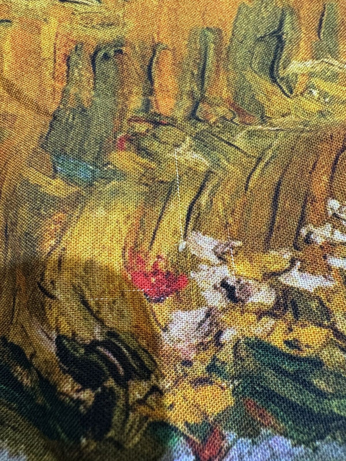Other Vincent Van Gogh Men's Rayon Shirt Cypresse Size L Size US L / EU 52-54 / 3 - 8 Thumbnail