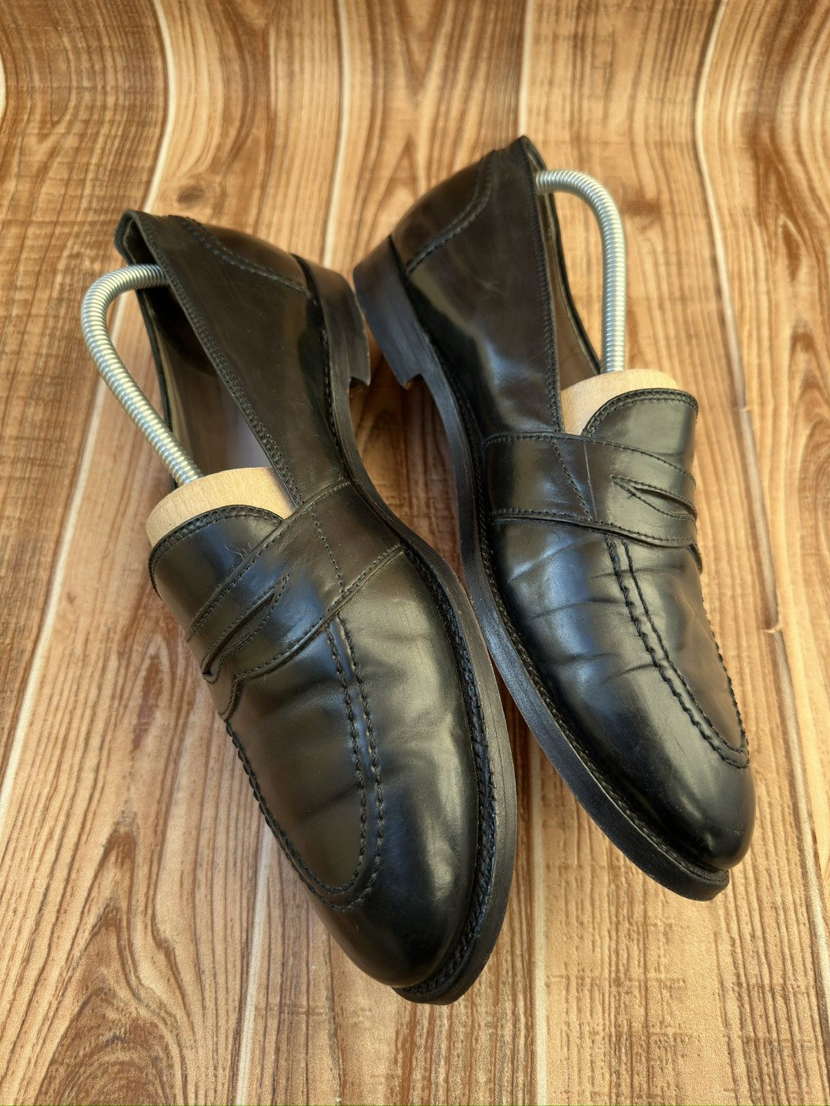 Alden Alden Leather Shell Cordovan Loafers Black Size US 10.5 / EU 43-44 - 6 Thumbnail