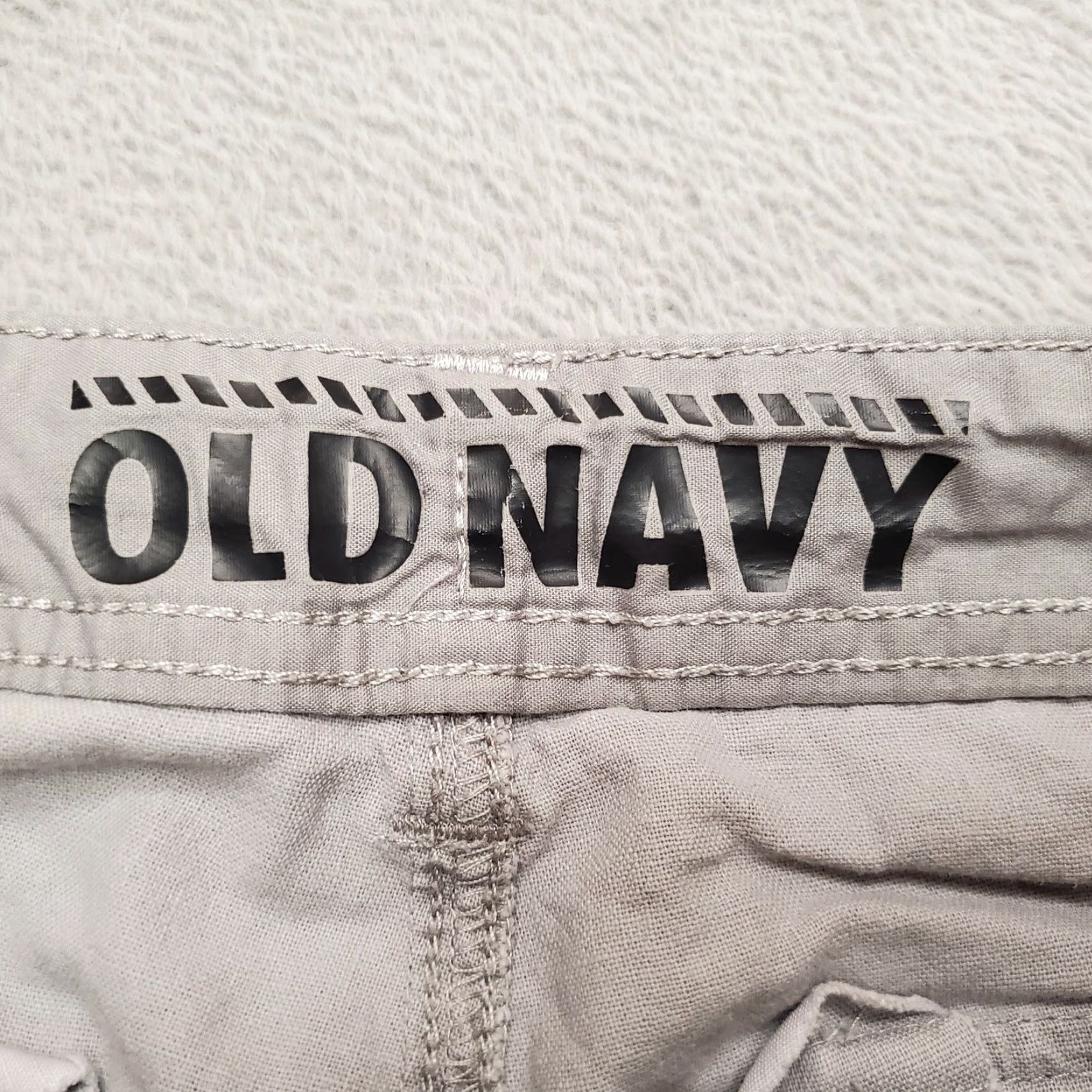 Old Navy Old Navy Linen Pants Womens Small Gray Cotton Flat Front Draw Zip Strings Chino Casual 30in Inseam Pockets Size 28" / US 6 / IT 42 - 3 Thumbnail