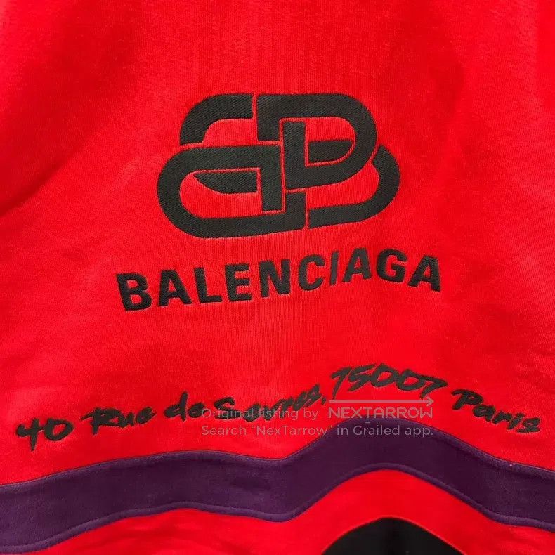 Balenciaga Balenciaga Black and Red Buckle Semi-Zip Hoodie Size US XS / EU 42 / 0 - 7 Thumbnail
