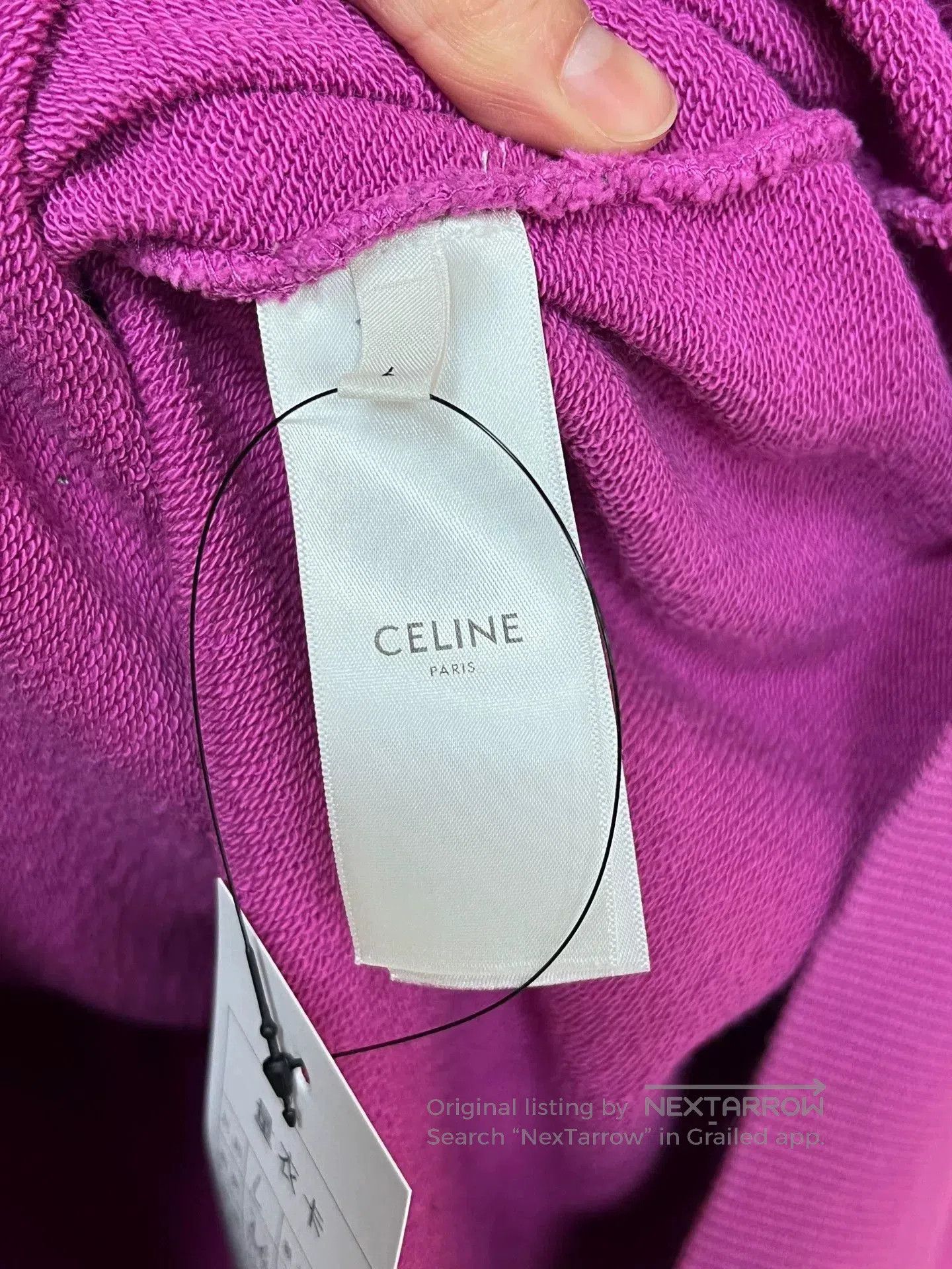 Celine celine purple logo hoodie. Size L / US 10 / IT 46 - 3 Thumbnail