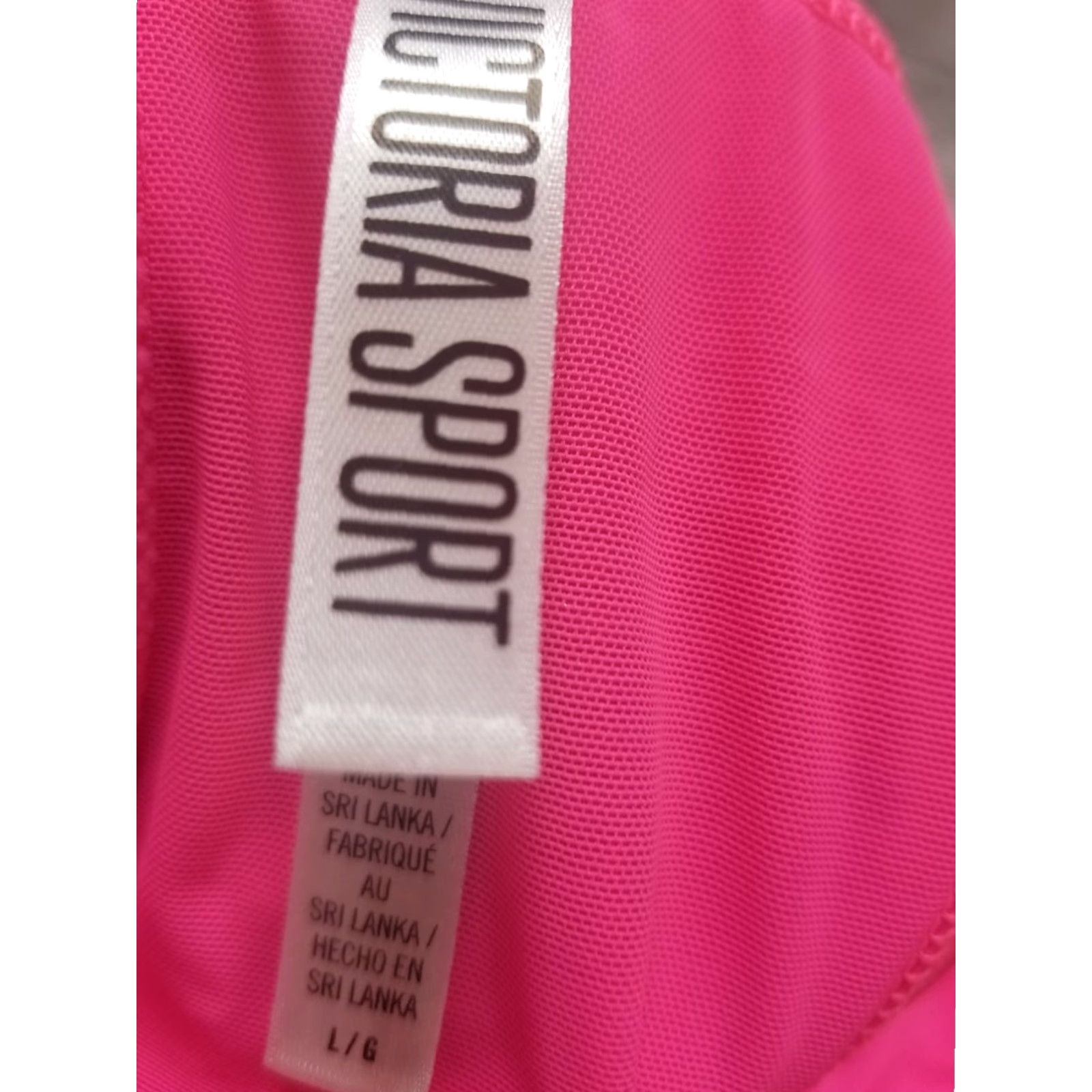 Pinko VINTAGE PINK Victoria's Secret Sports Bra Women L Pink Solid Logo Racerback Activewear Size ONE SIZE - 4 Thumbnail