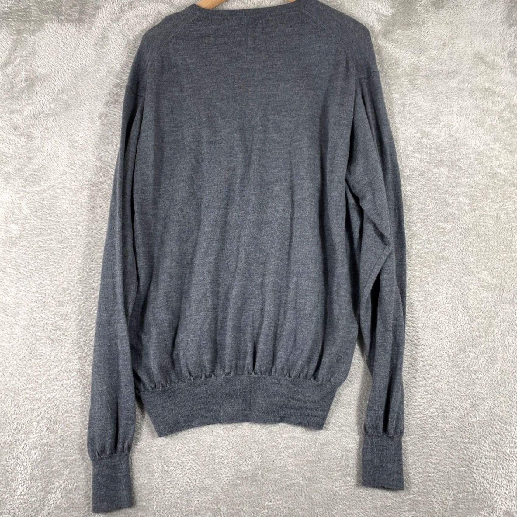 Peter Millar Peter Millar Mens 2XL Gray Merino Wool Silk Blend Crewneck Pullover Sweater Size US XXL / EU 58 / 5 - 2 Thumbnail