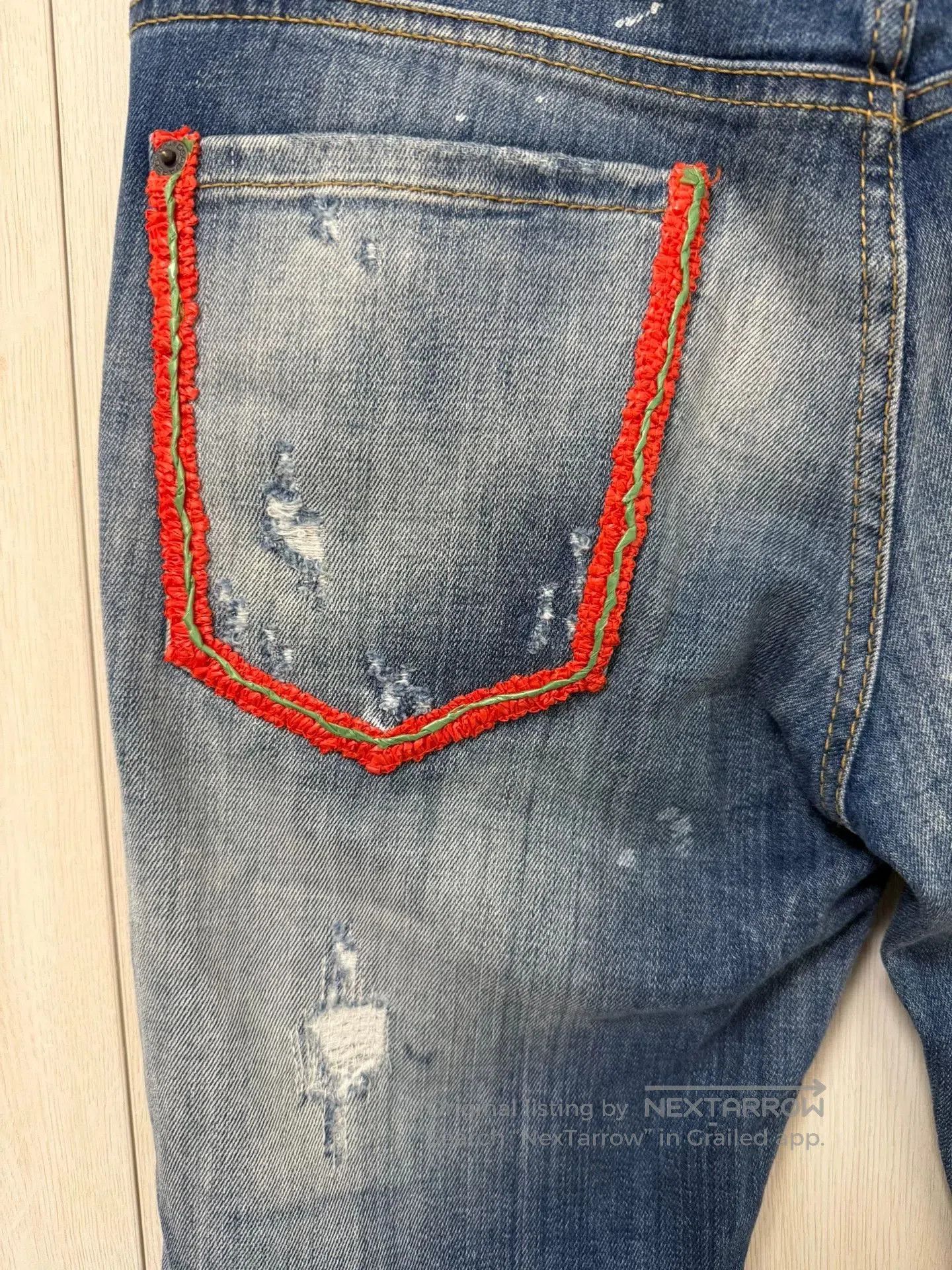 Dsquared2 DSQUARED2 Women's Blue Denim Cropped Pants. Size 37" - 6 Thumbnail