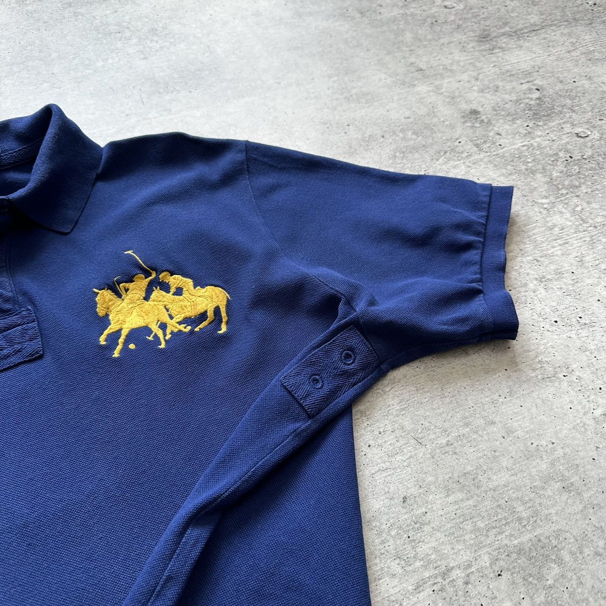 Designer × Polo Ralph Lauren Polo Ralph Lauren 3 Big Pony Polo Shirt Chief Keef Blue Size US XXL / EU 58 / 5 - 10 Thumbnail