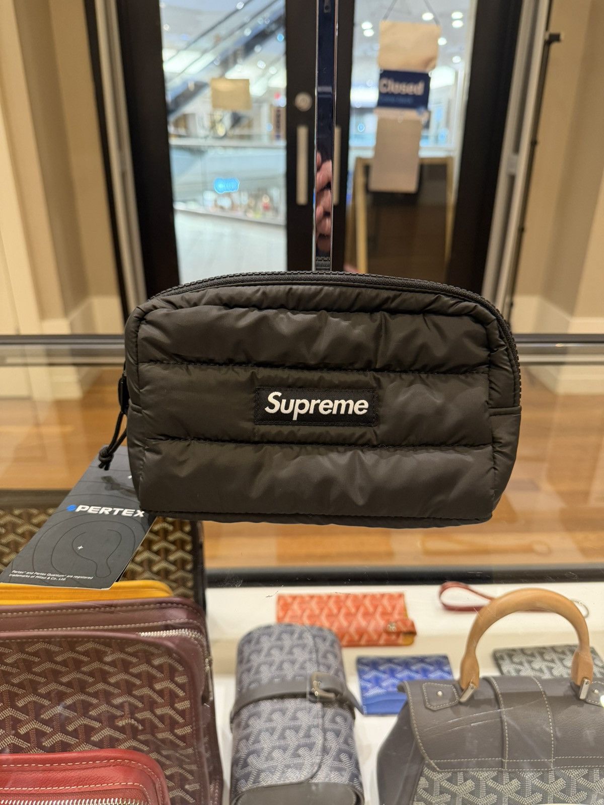 Supreme Supreme x Pertex Puffer Pouch - Black Size ONE SIZE - 1 Thumbnail