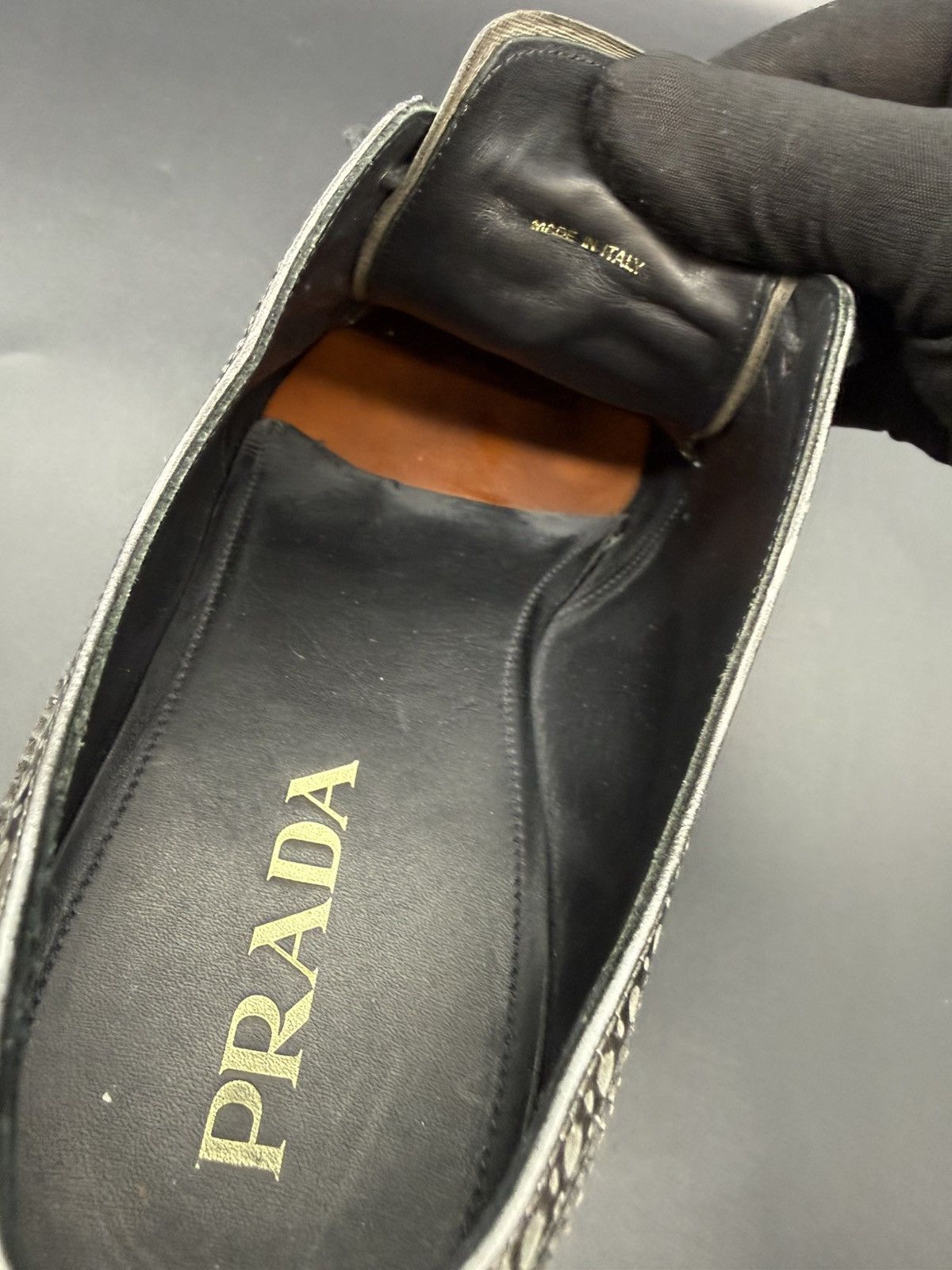 Prada PRADA Metallic Leather Platform Wingtip Brogue Oxford-US 11 Size US 11 / EU 44 - 18 Thumbnail
