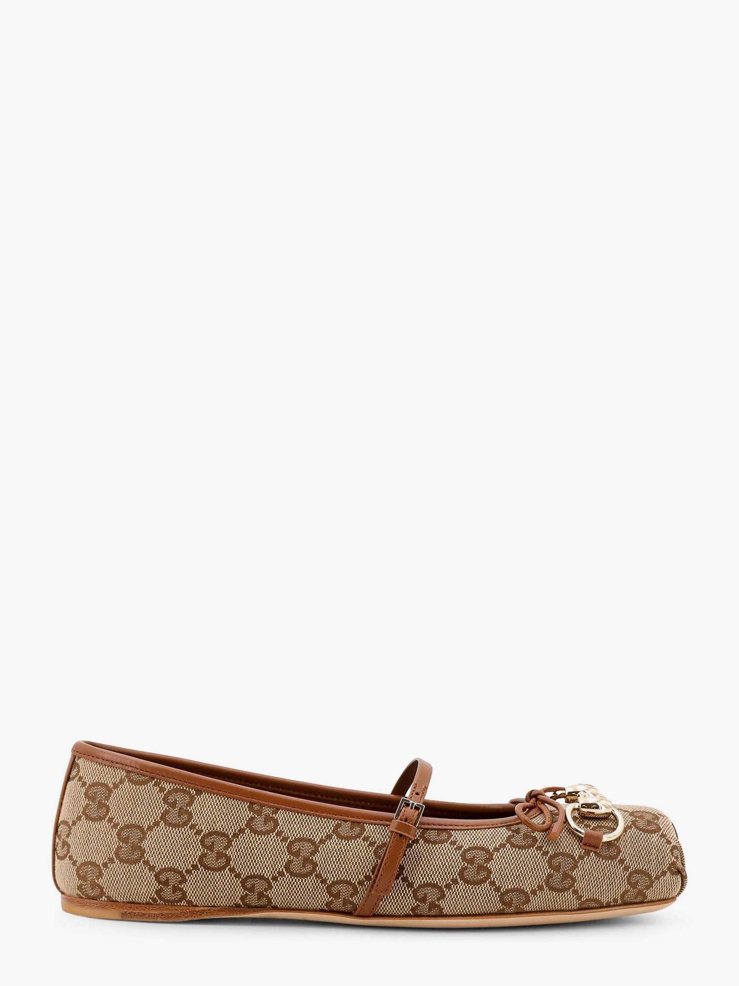 Gucci Gg Fabric Ballerinas With Metal Horsebit Size US 8 / IT 38 - 1 Thumbnail