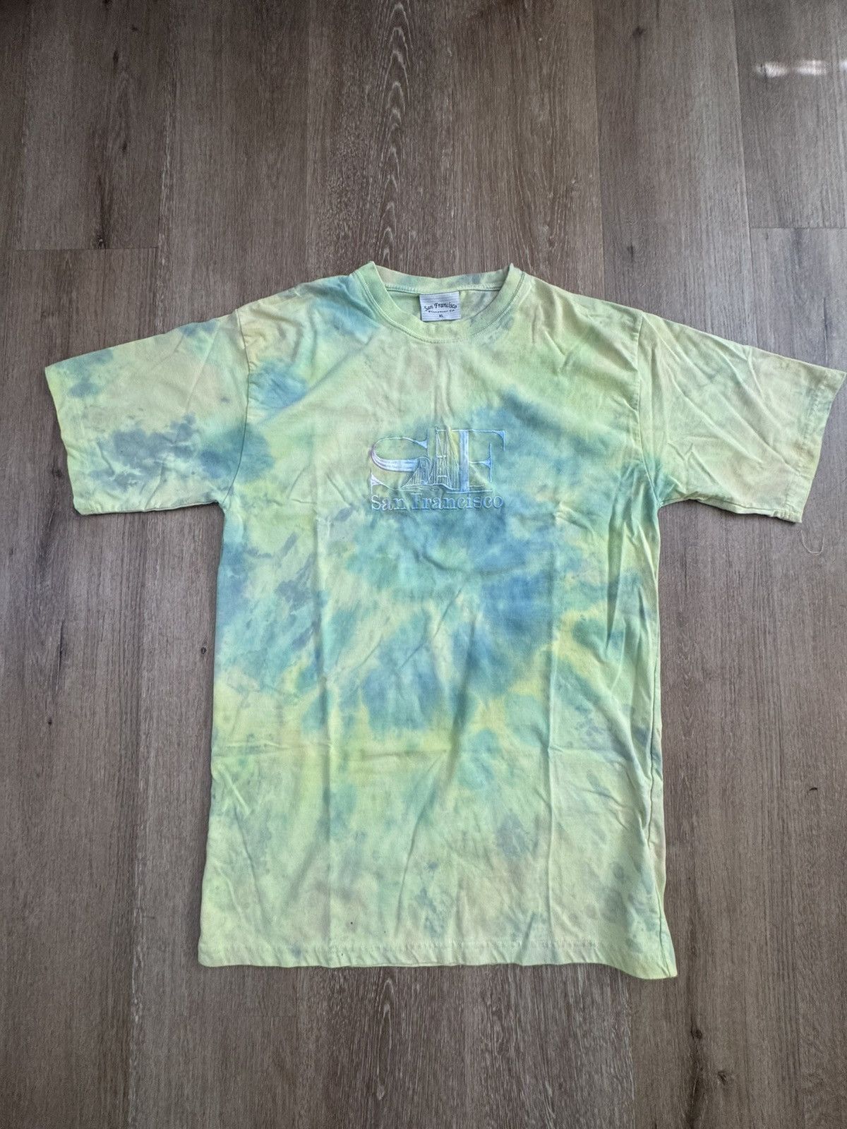 Vintage Spiral Tie Dye Embroidered San Fransisco 90s Tee Size US L / EU 52-54 / 3 - 6 Thumbnail