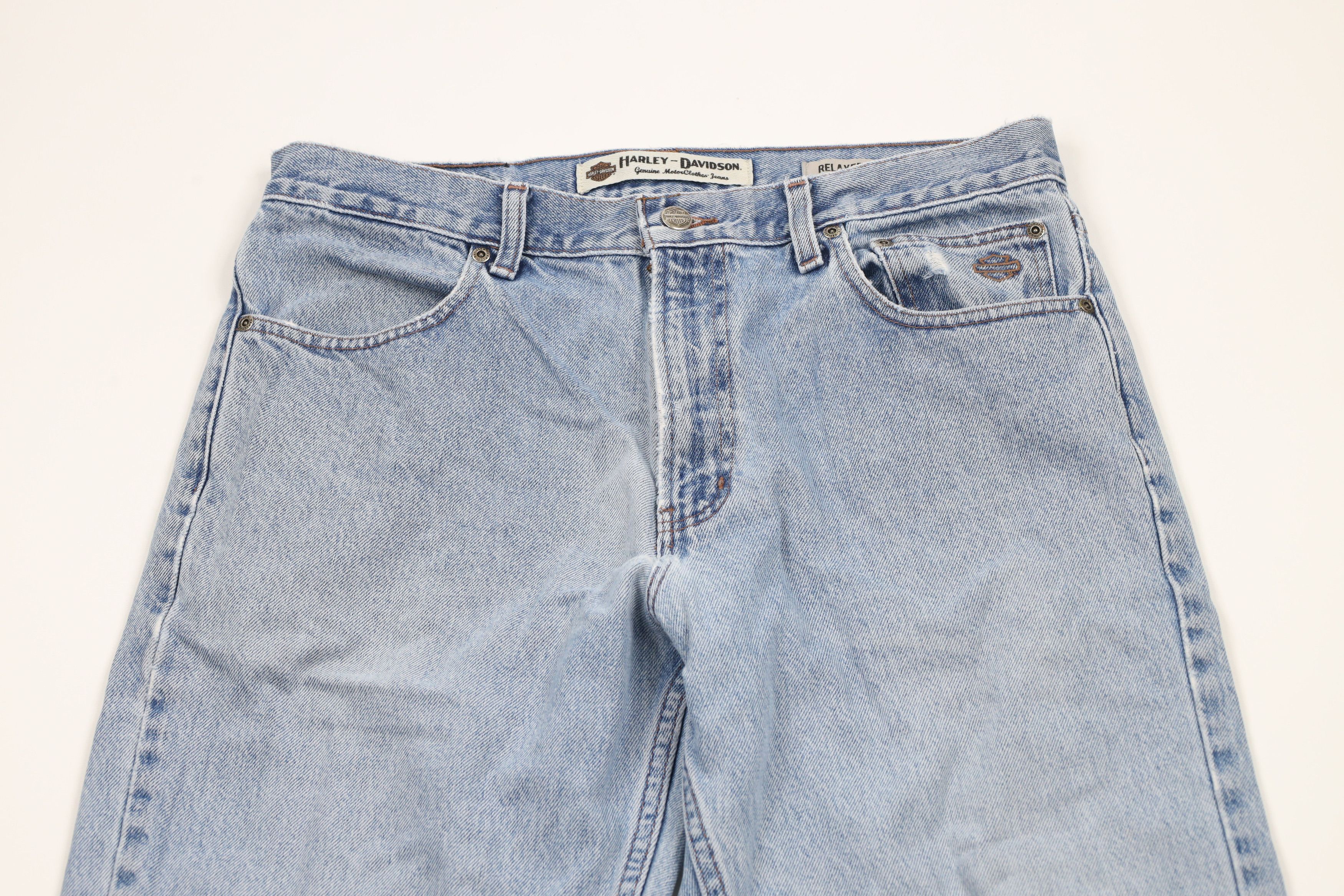 Harley Davidson × Vintage Vintage 90s Harley Davidson Relaxed Fit Denim Jeans Cotton Size US 34 / EU 50 - 2 Thumbnail