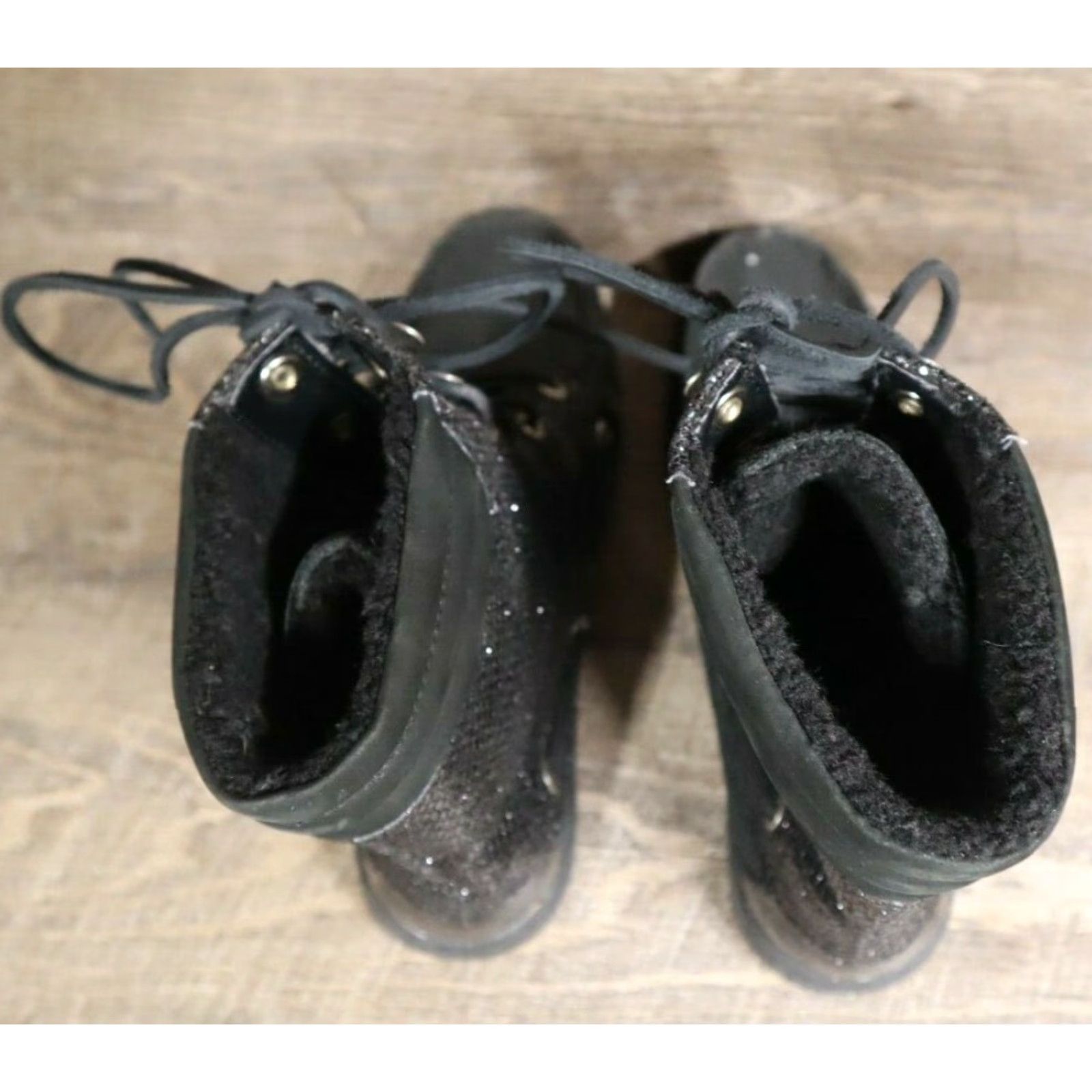 Sperry Sperry Top-Sider Womens Size 7M Black Sparkly Faux Fur Lined Boots 9173683 Size US 7 / IT 37 - 5 Thumbnail