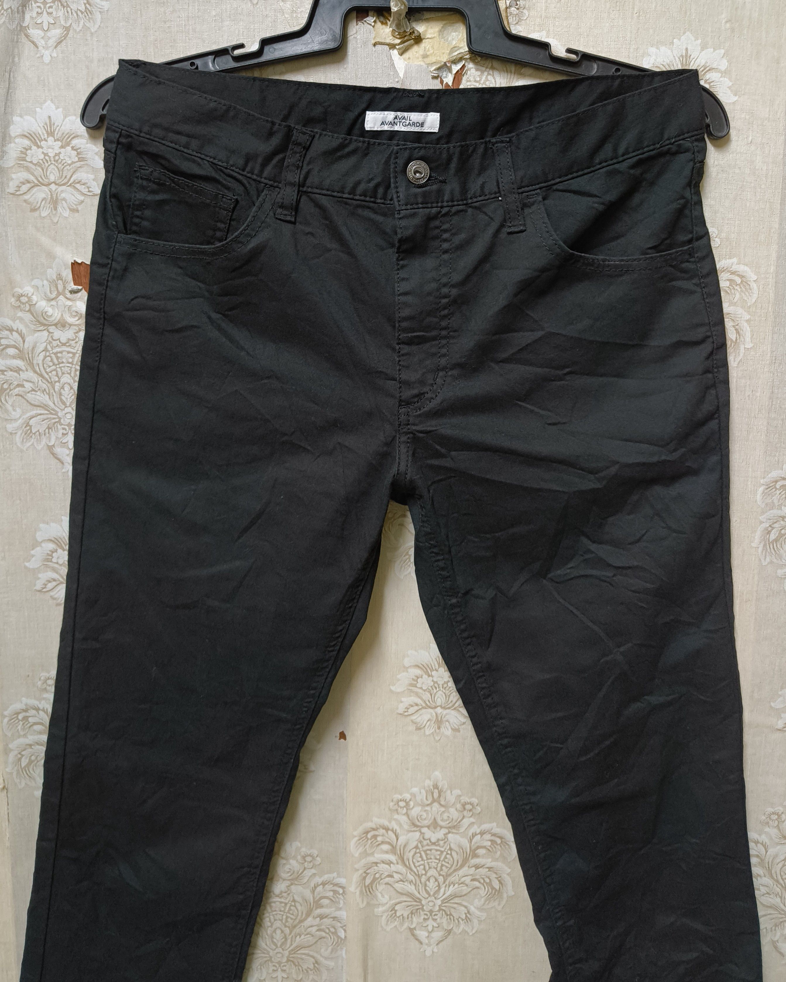 Japanese Brand AVAIL AVANT GARDE JEANS BLACK SKINNY FIT Size US 33 - 8 Thumbnail