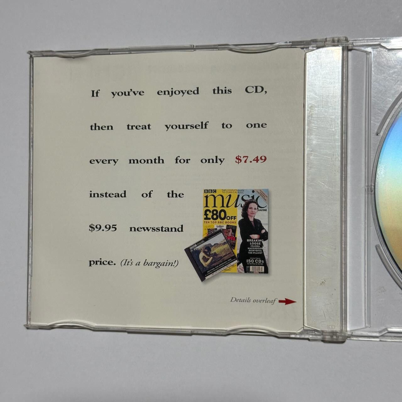 Designer BBC LIVE Music for Christmas CD 1994 RARE EUROPE Release Size ONE SIZE - 4 Thumbnail