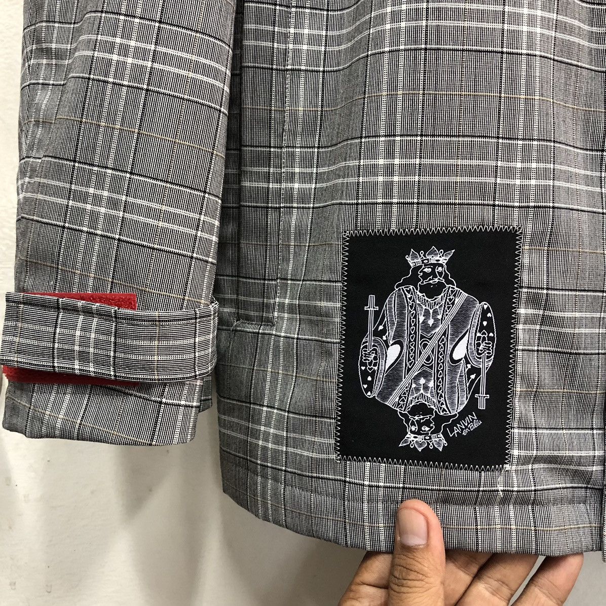 Lanvin Lanvin on Blue Patches Light Coat Parka Glen Check Jacket Size US M / EU 48-50 / 2 - 6 Thumbnail