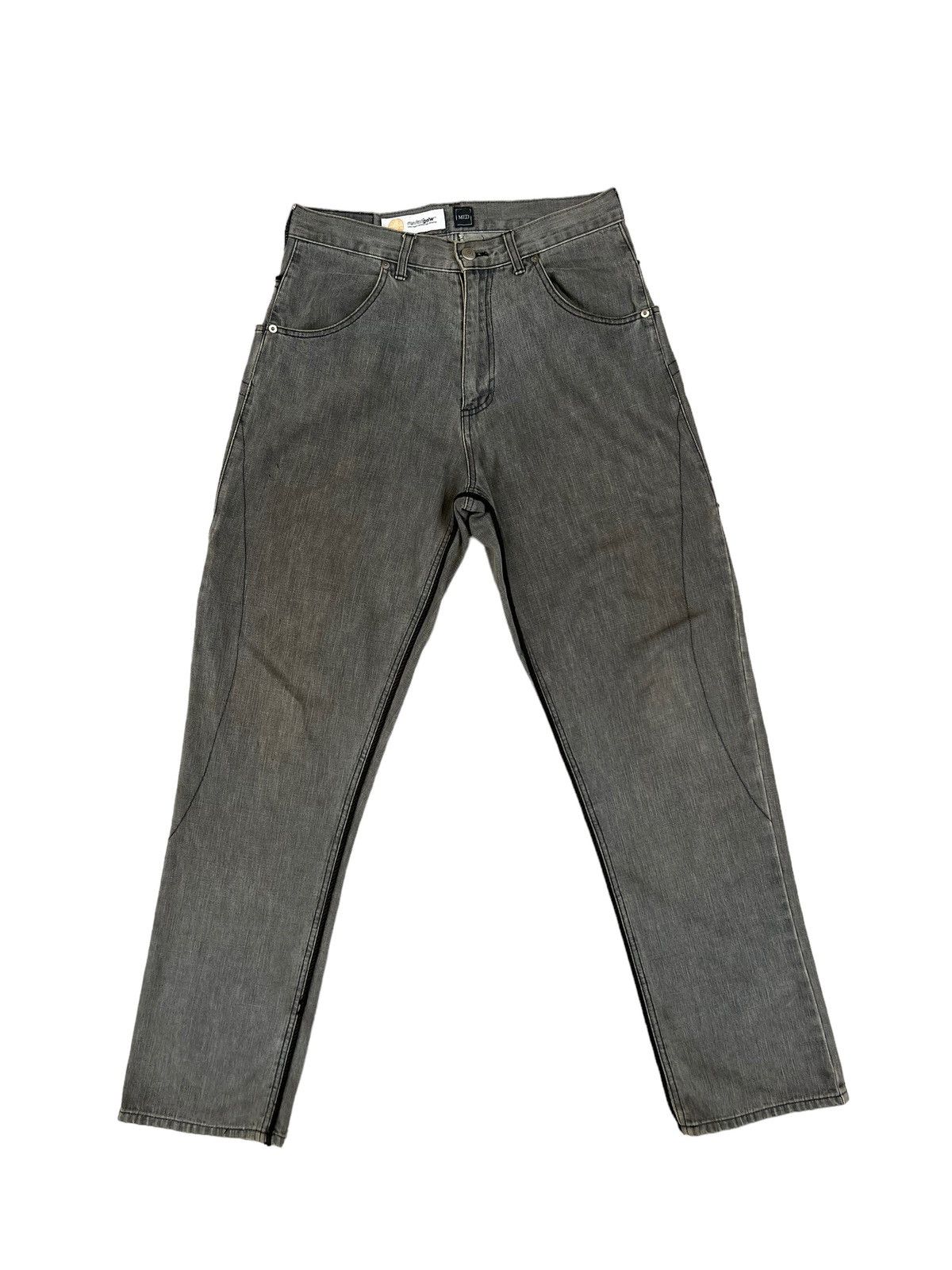 Swagger Vintage MANIFEST GELW Japan Dirty Mud Grey Denim Jeans Size US 31 - 1 Thumbnail