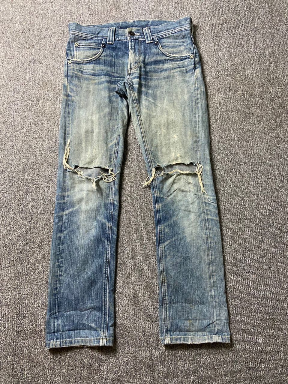 Lee Lee Riders Distressed Denim Ripped Jeans (184) Size US 32 / EU 48 - 1 Thumbnail