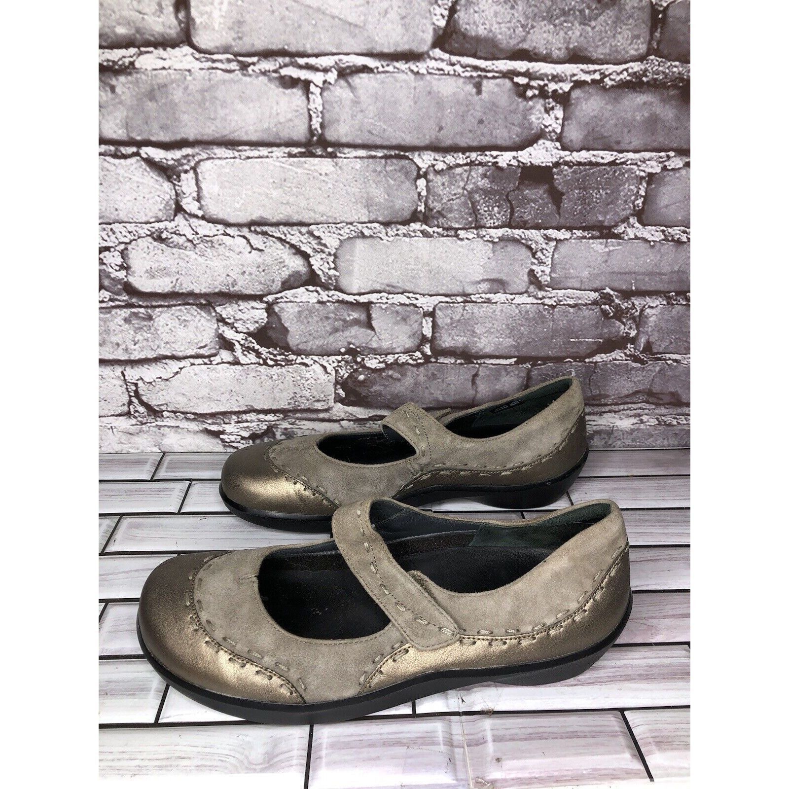 Other Ziera Bronze Leather Taupe Suede Mary Jane Comfort Shoes Wom Size US 10 / IT 40 - 1 Thumbnail
