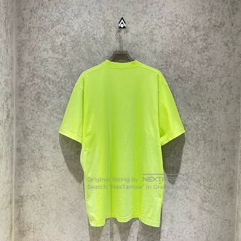 Balenciaga Balenciaga Ripped Logo Distressed Fluorescent Green Short Size US XXS / EU 40 - 5 Thumbnail