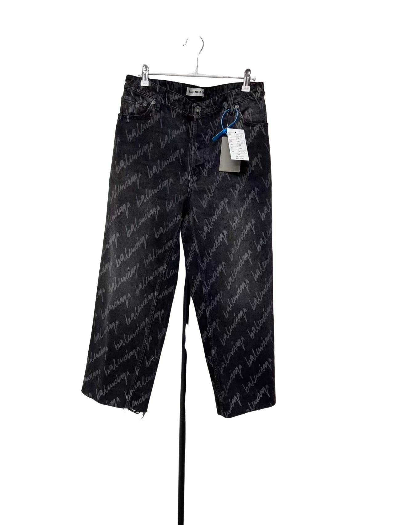 Balenciaga Balenciaga Logo Script Print Denim Jeans Size 27 Size US 27 - 1 Thumbnail
