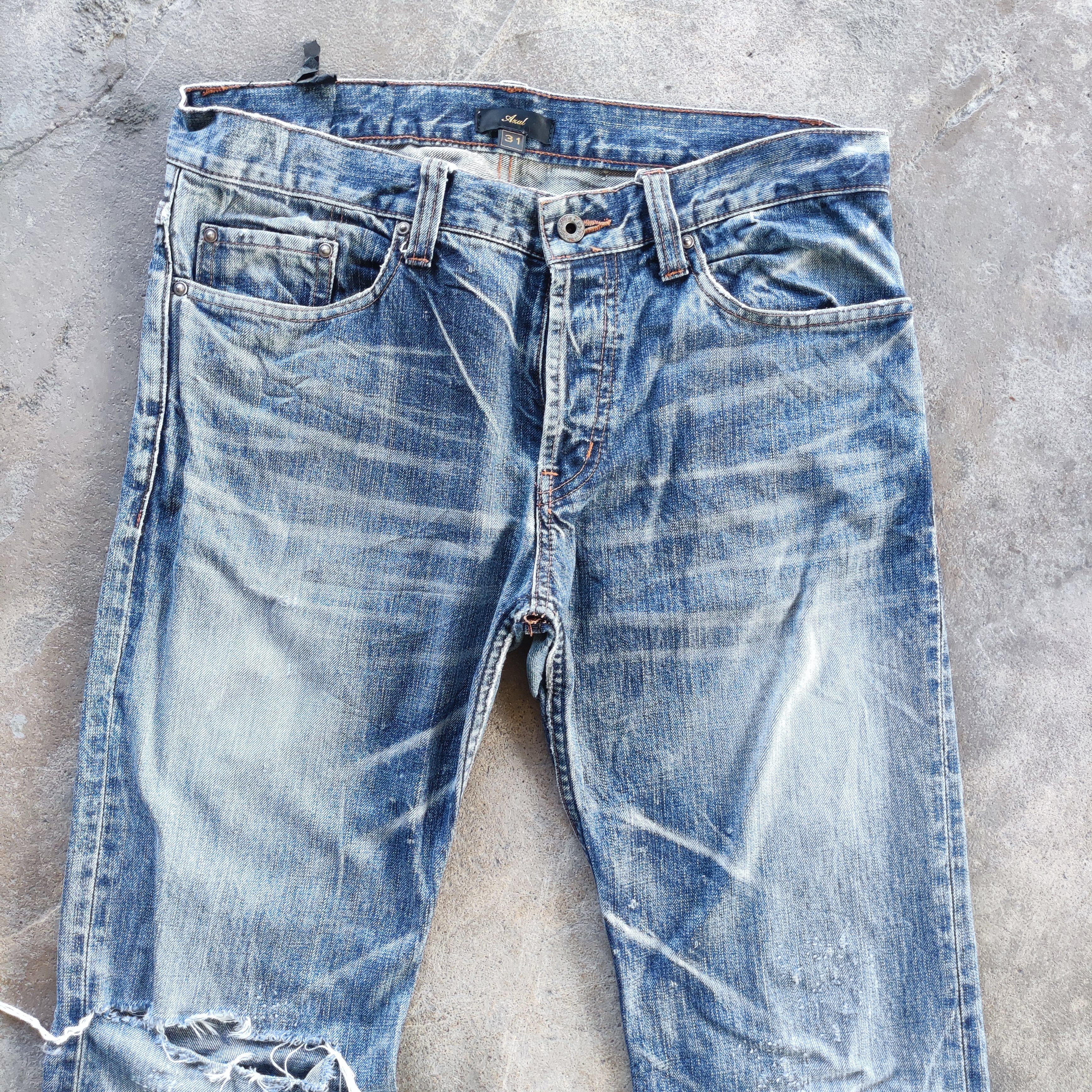Japanese Brand Vintage Japanese Brand Jeans Distressed Faded Pants Size US 35 - 3 Thumbnail