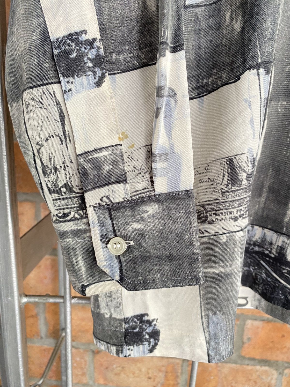 Designer × Japanese Brand ECONOMY BRAND Abstract Print Mandarin Shirt Size US M / EU 48-50 / 2 - 8 Thumbnail