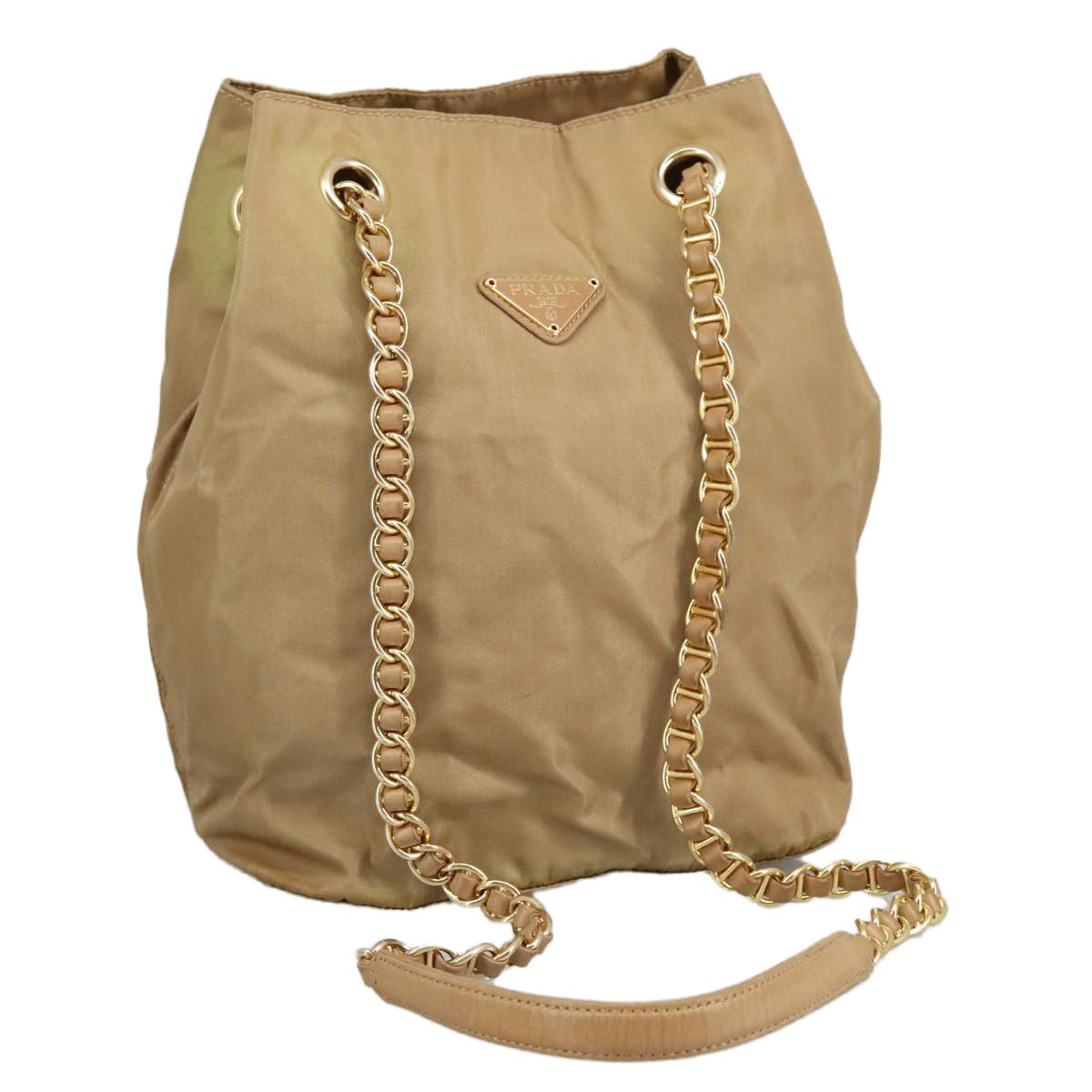 Prada Beige Synthetic Shoulder Bag (Pre-Owned) Size ONE SIZE - 1 Thumbnail