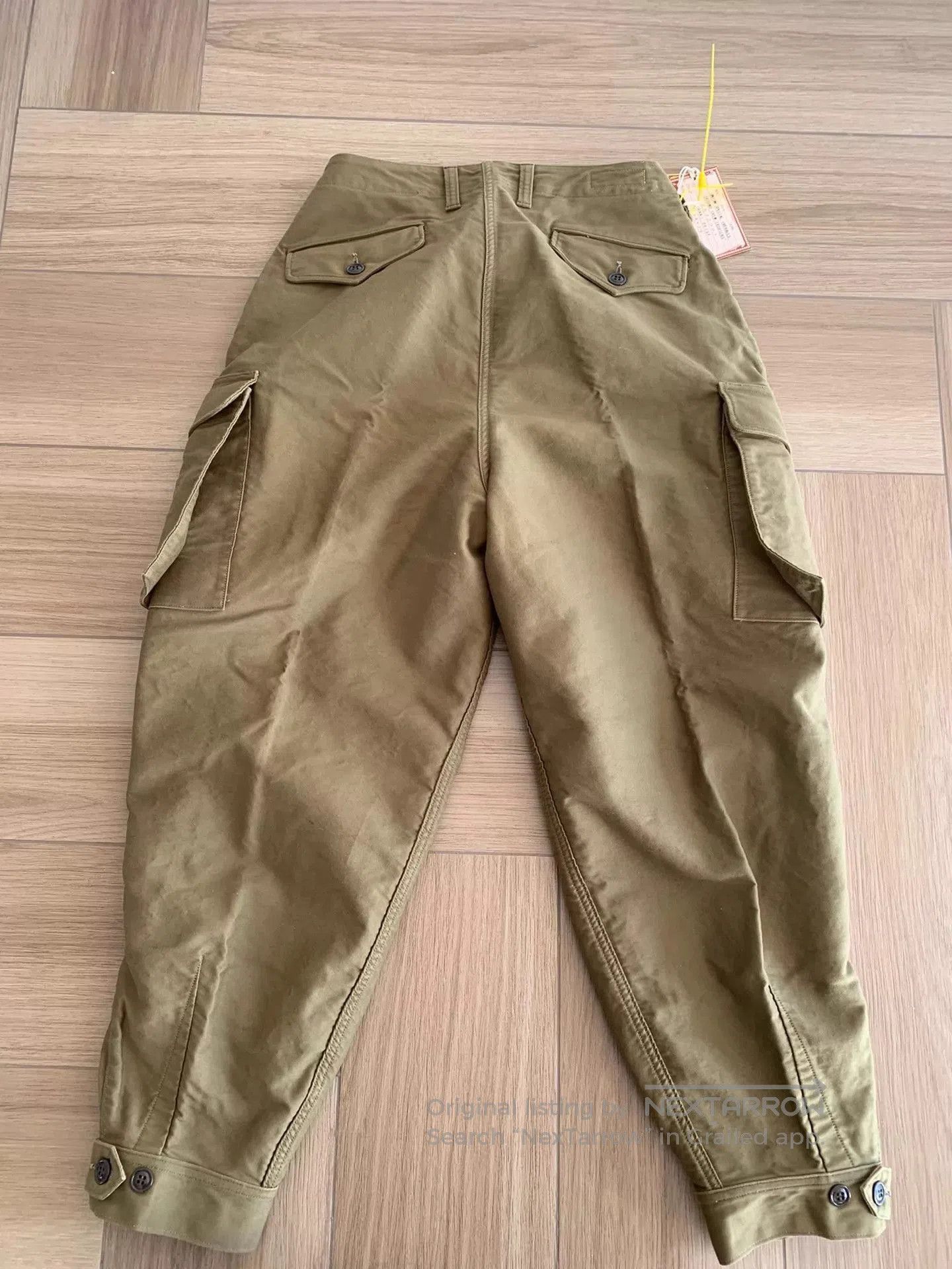 Freewheelers Beige Cargo Pants with Utility Pockets Size 34. Size US 34 / EU 50 - 2 Thumbnail