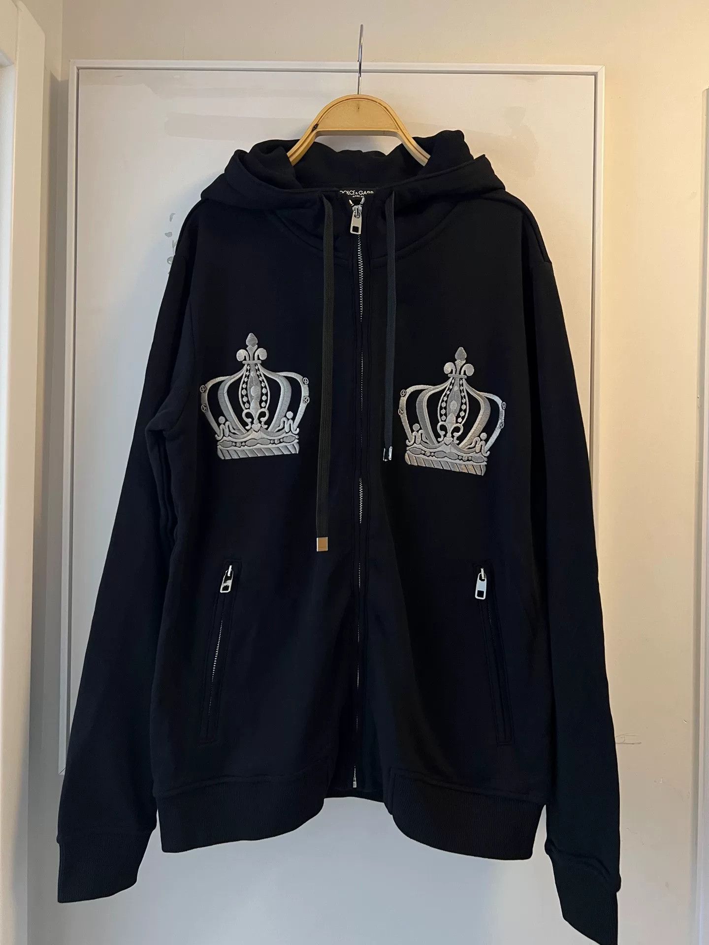 Dolce & Gabbana Dolce&Gabbana Black Crown Hoodie Jacket Size US L / EU 52-54 / 3 - 1 Thumbnail