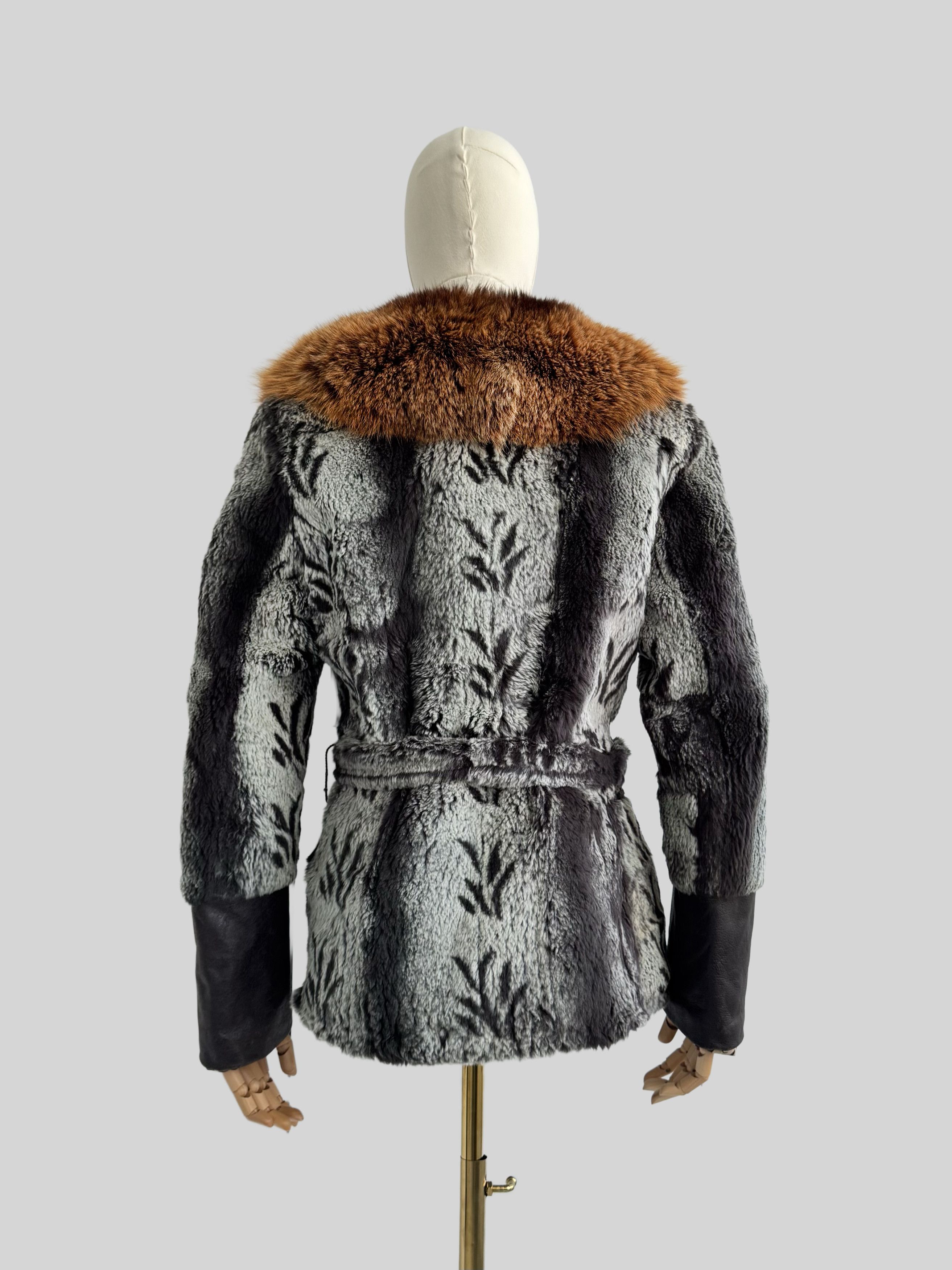 Japanese Brand Vintage Real Fur Jacket With Belt (D15) Size S / US 4 / IT 40 - 4 Thumbnail