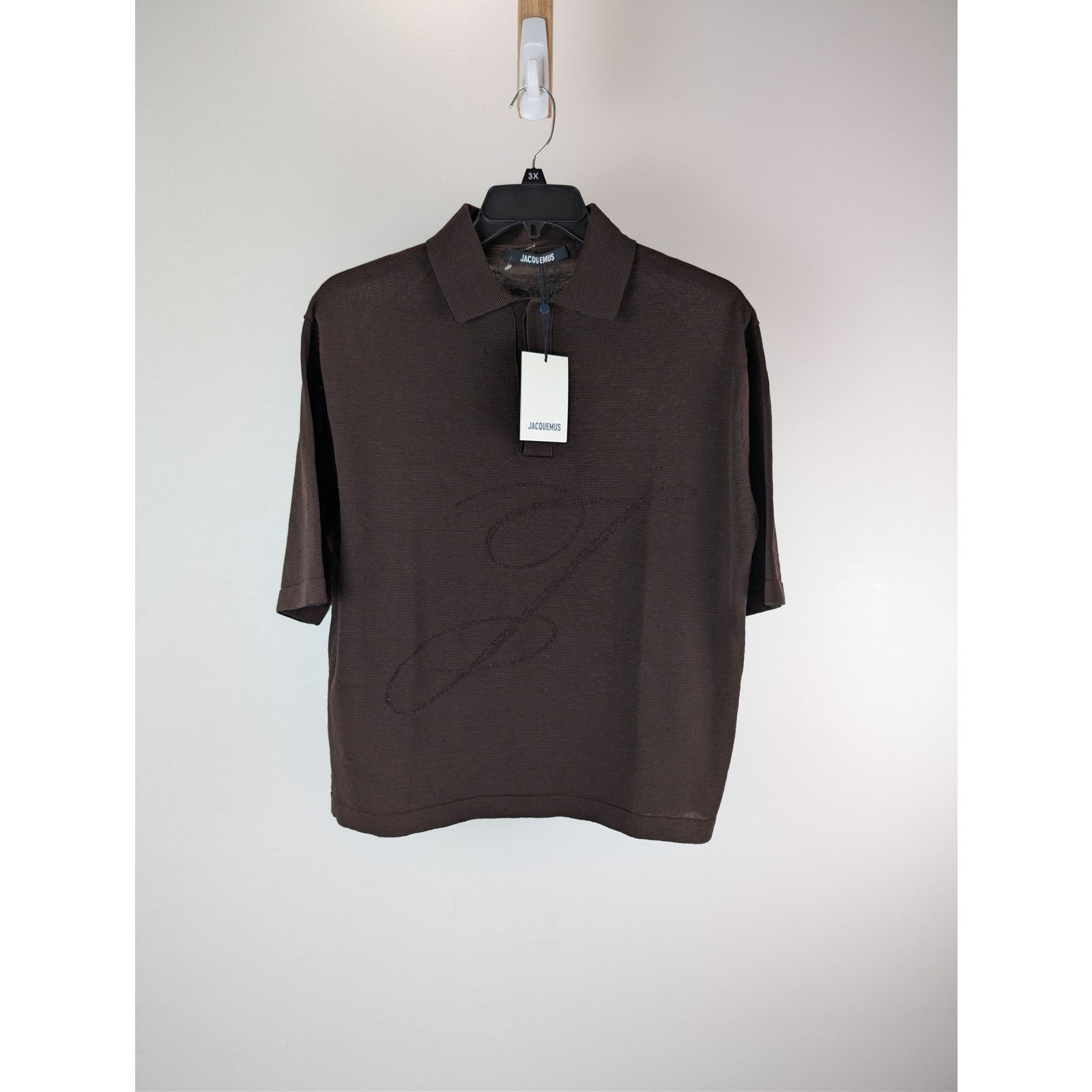 Jacquemus o1rshd1 LE Polo Shirt in Dark Brown Size US M / EU 48-50 / 2 - 2 Thumbnail