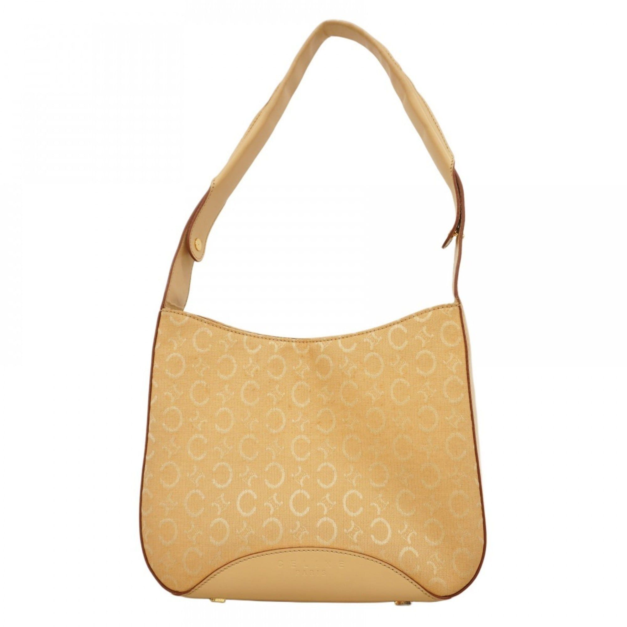 Celine Shoulder Bag C Macadam Canvas Beige Women's