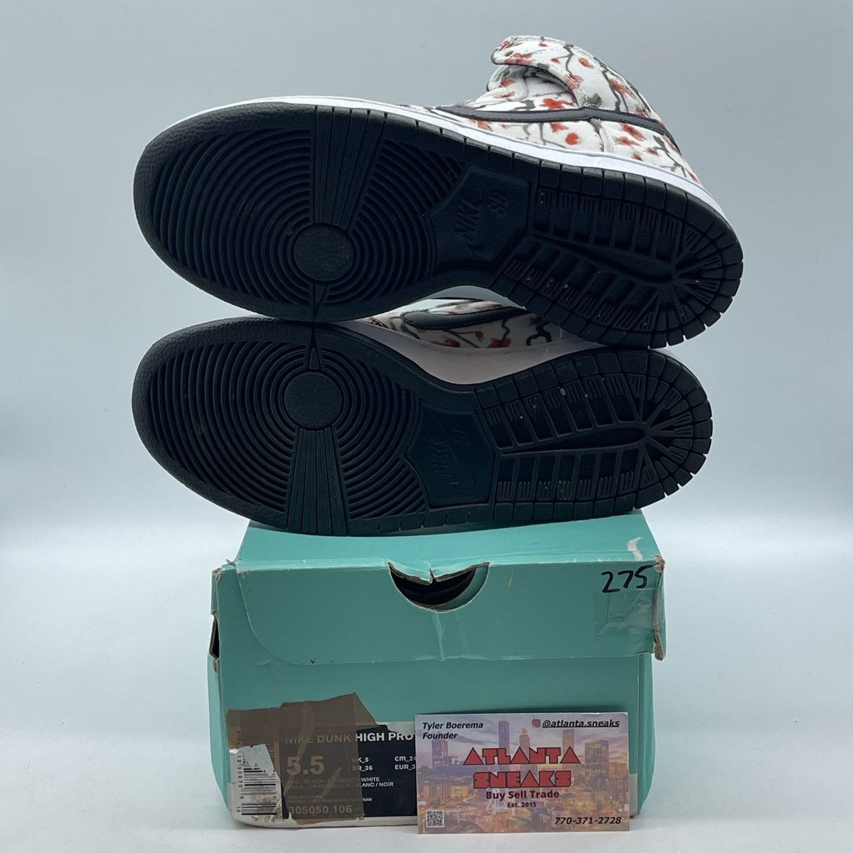 Nike Sb Dunk high pro cherry blossom Size US 5.5 / EU 38 - 7 Thumbnail