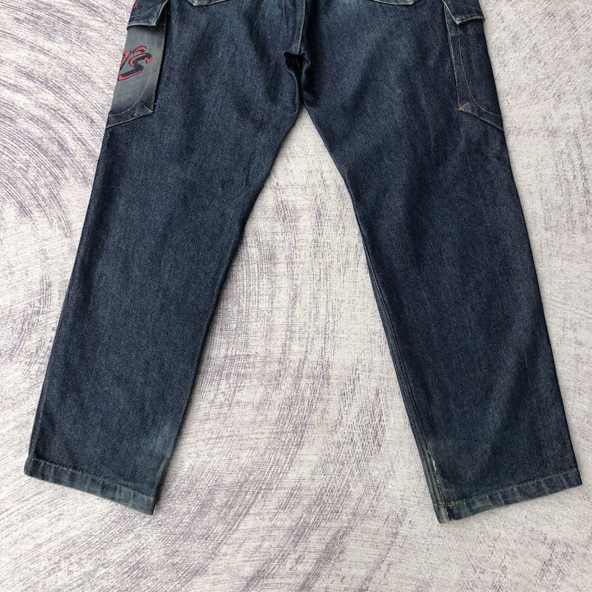 Japanese Brand PJ's Japanese Surfwear Hip Hop Jeans Cargo Shiny Pants Size US 27 - 17 Thumbnail