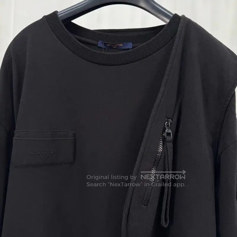 Louis Vuitton Louis Vuitton Black XL Long Sleeve Logo T-Shirt . Size US XL / EU 56 / 4 - 3 Thumbnail