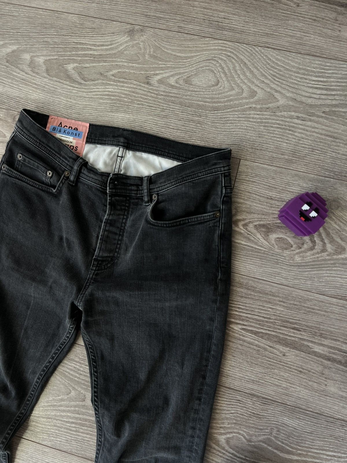 Acne Studios Acne Studios Bla Konst Stockholm River Used Black Men Jeans Size US 32 / EU 48 - 9 Thumbnail