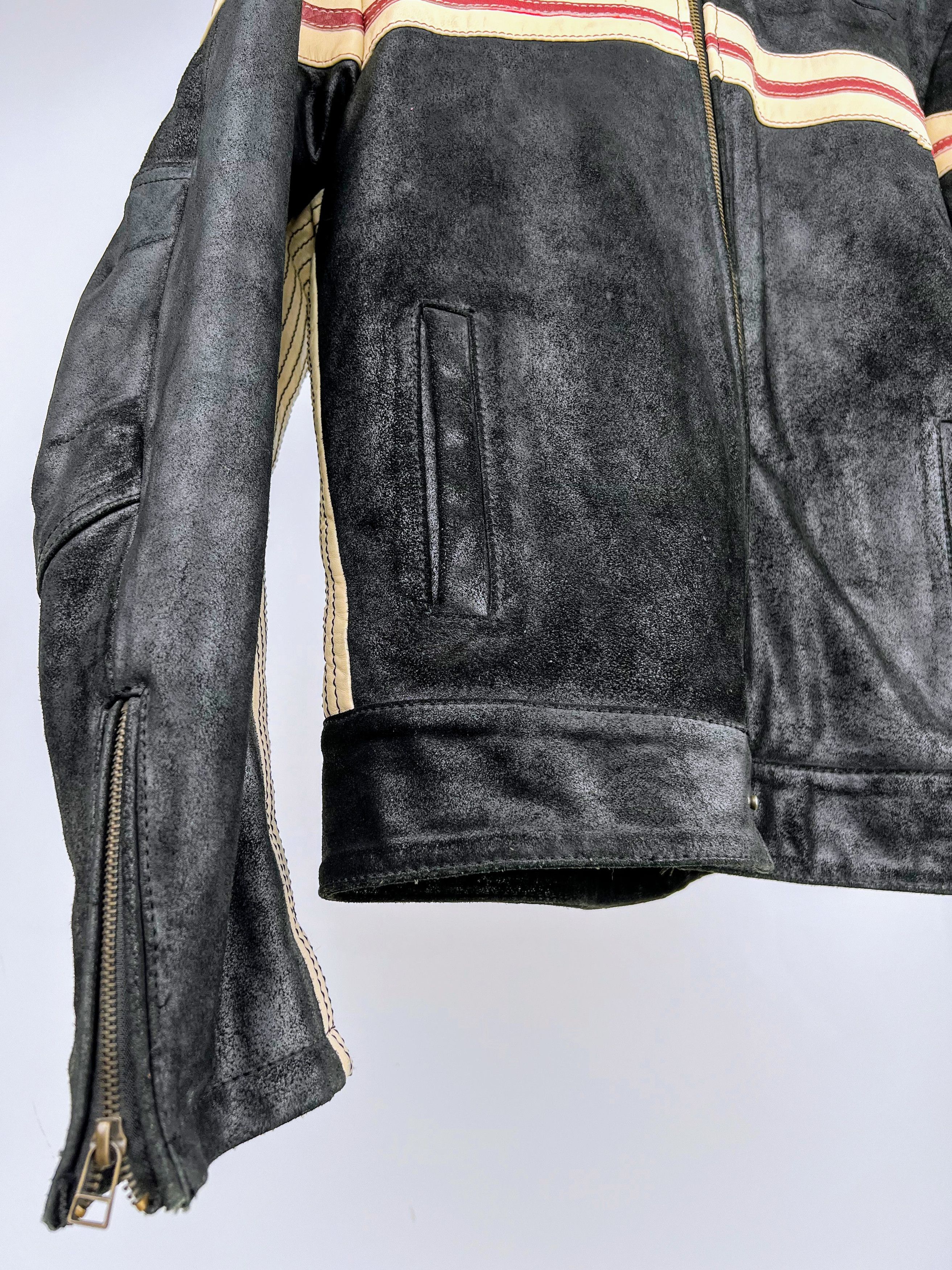 Other Black Leather Jacket Streetwear racing Jacket Size US L / EU 52-54 / 3 - 3 Thumbnail