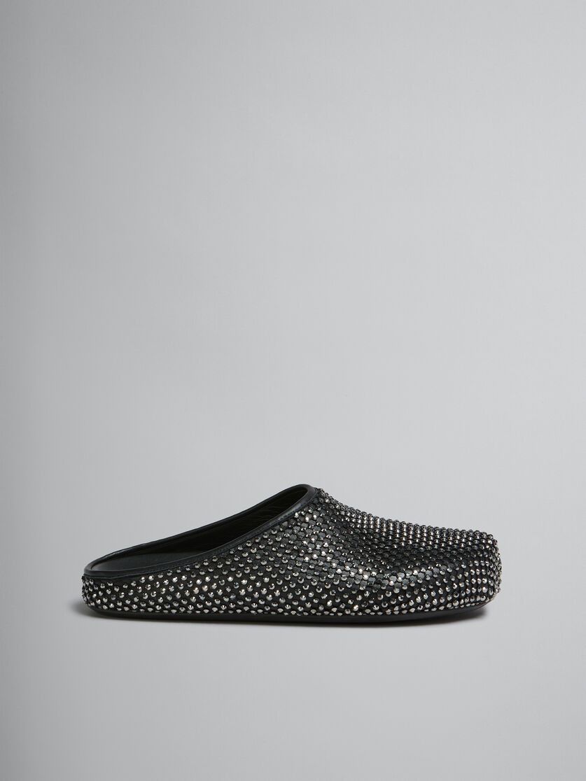 Marni o1w1db11025 Fussbett Sabot With Rhinestones in Black Size US 7 / EU 40 - 2 Thumbnail