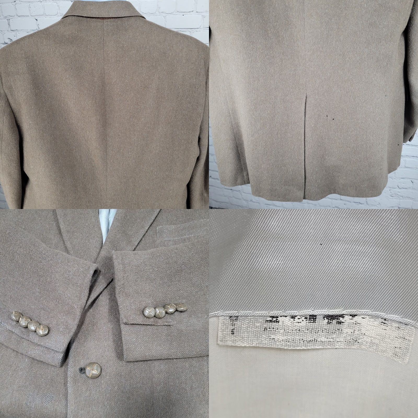 Vintage VTG Limited Edition Clothes Sports Coat Jacket Notch Blazer Brown 2 Button Single-Breasted 42 Mens Size 42R - 9 Thumbnail