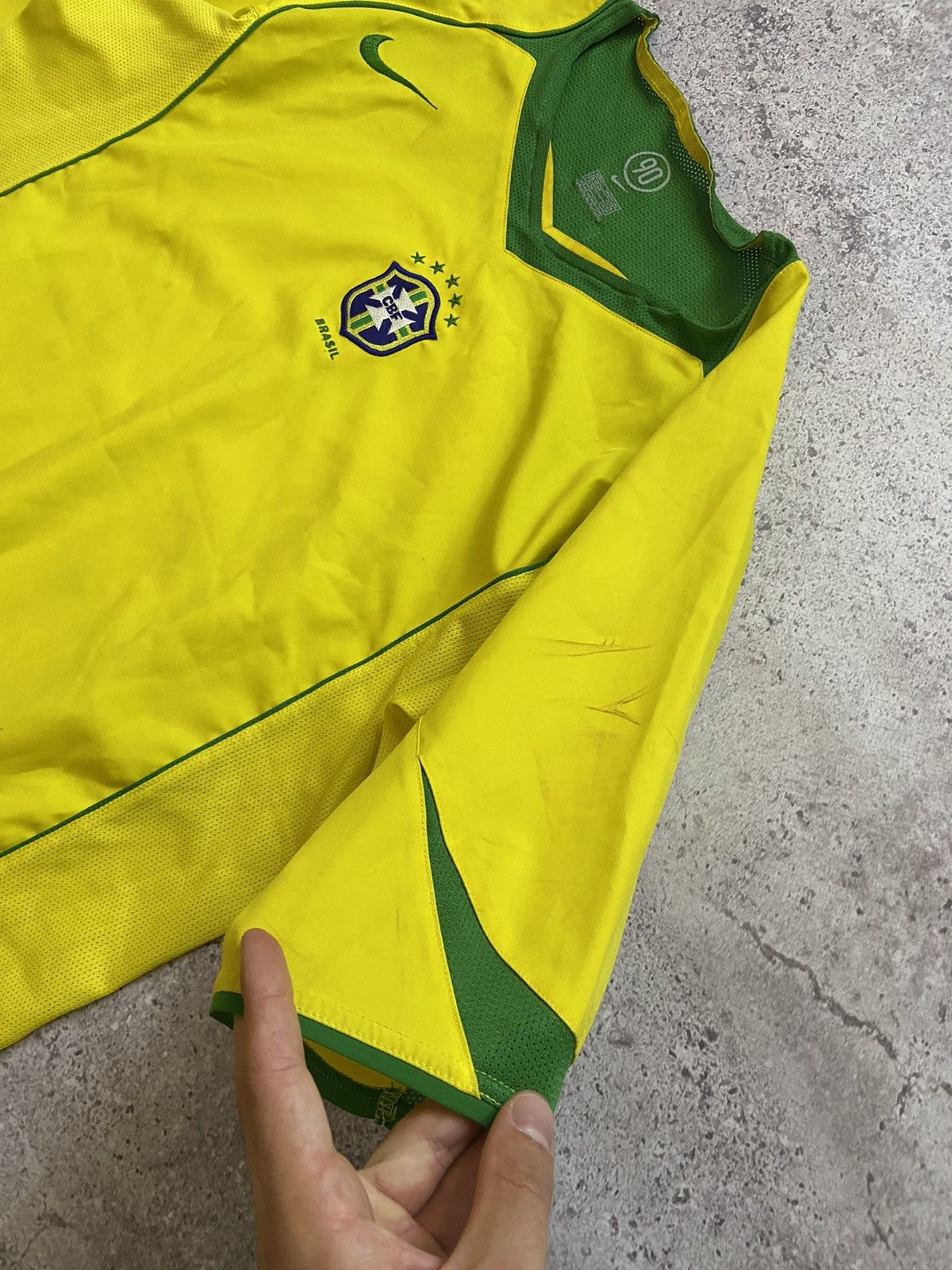 Nike × Vintage VINTAGE Y2K NIKE 10 BRASIL SOCCER JERSEY RETRO STYLE Size US L / EU 52-54 / 3 - 4 Thumbnail