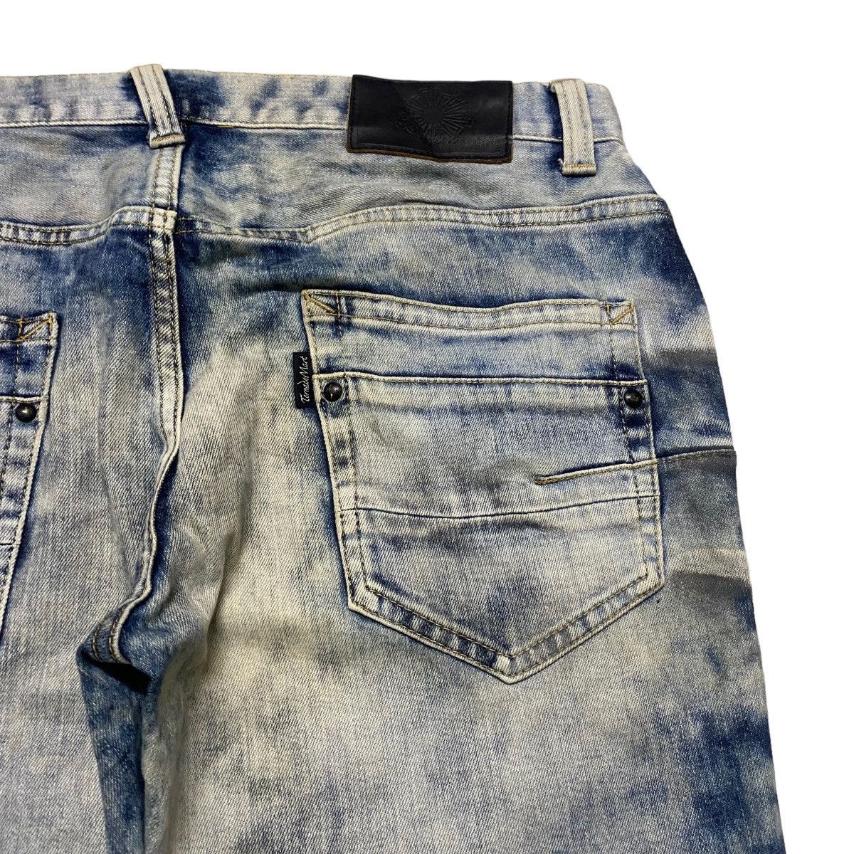 Tornado Mart Tornado Mart Acid Wash whisker Denim Wolf Cut Flare Jeans Size US 32 / EU 48 - 11 Thumbnail